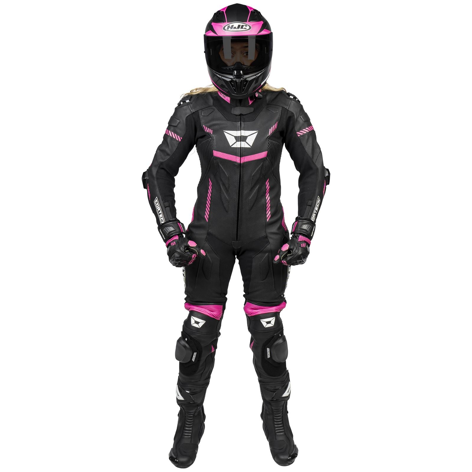Cortech Women's Revo Sport Air 1-Piece Suit - Black/Pink_1384825