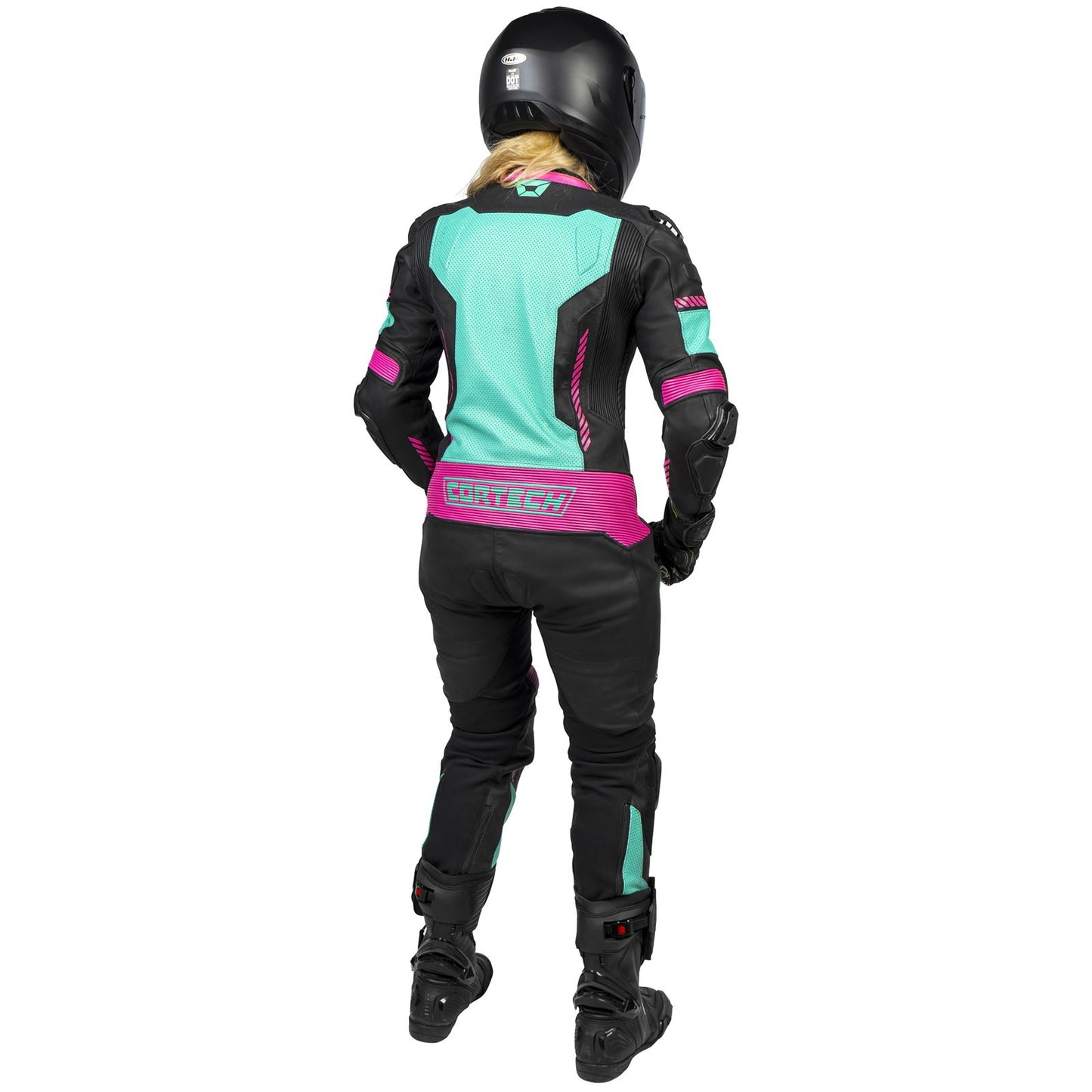 Cortech Women's Revo Sport Air 1-Piece Suit - Black/Teal_1384832
