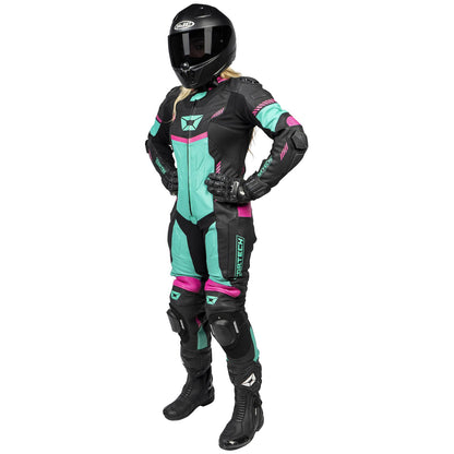 Cortech Women's Revo Sport Air 1-Piece Suit - Black/Teal_1384833