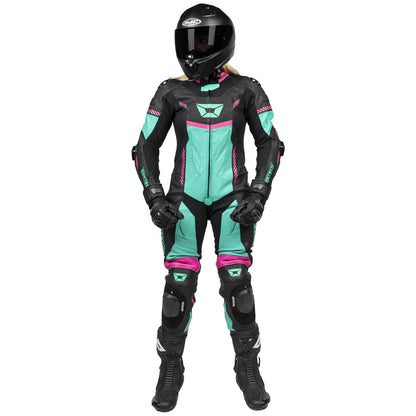Cortech Women's Revo Sport Air 1-Piece Suit - Black/Teal_1384835