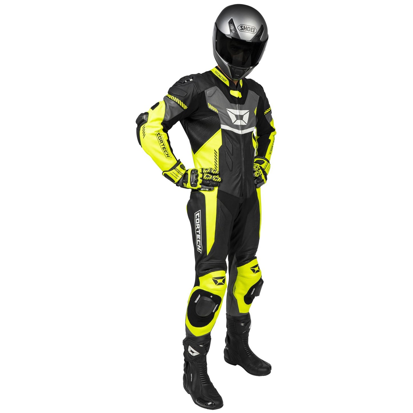 Cortech Men's Revo Sport Air 1-Piece Suit - Hi-Viz/Gunmetal_1384797