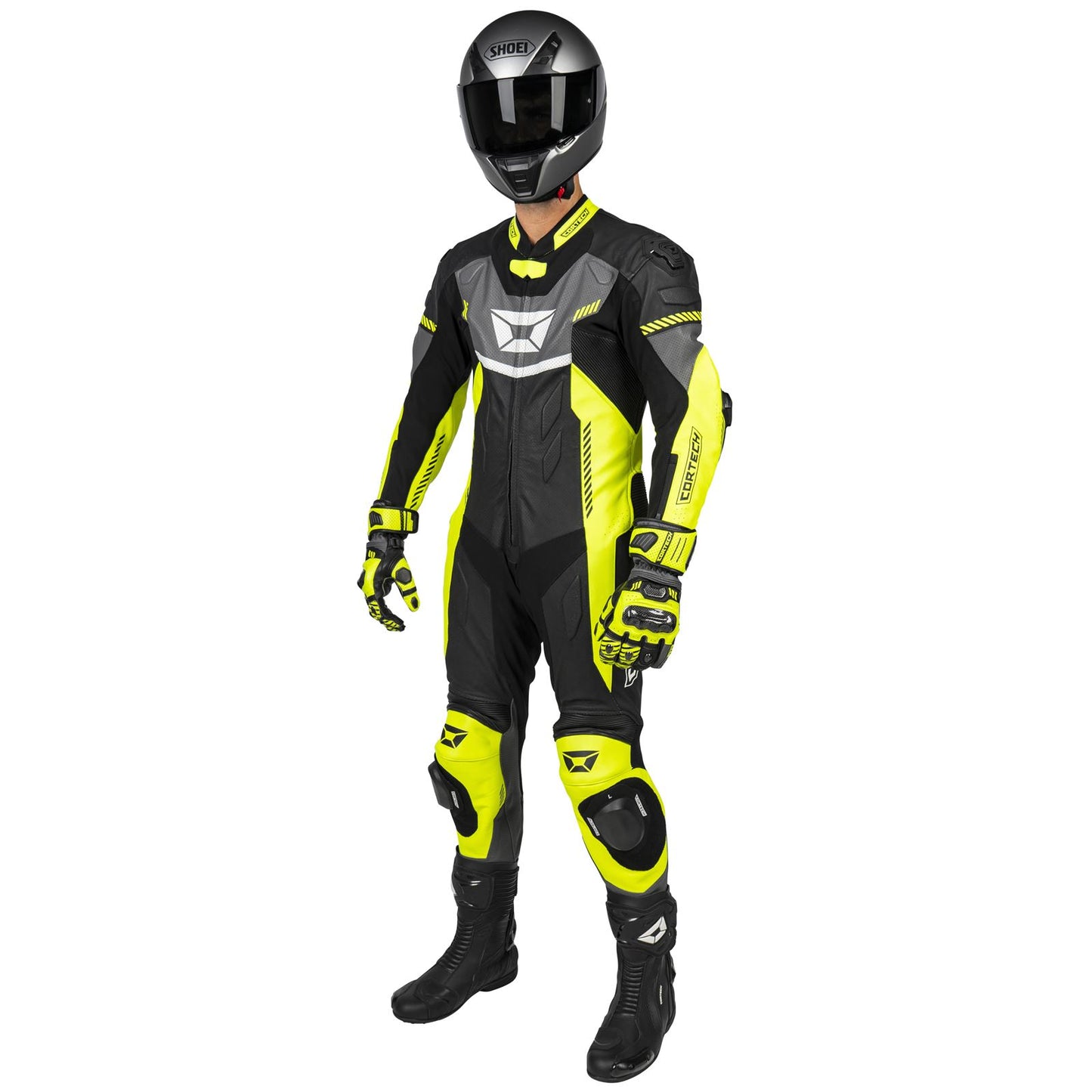 Cortech Men's Revo Sport Air 1-Piece Suit - Hi-Viz/Gunmetal_1384798