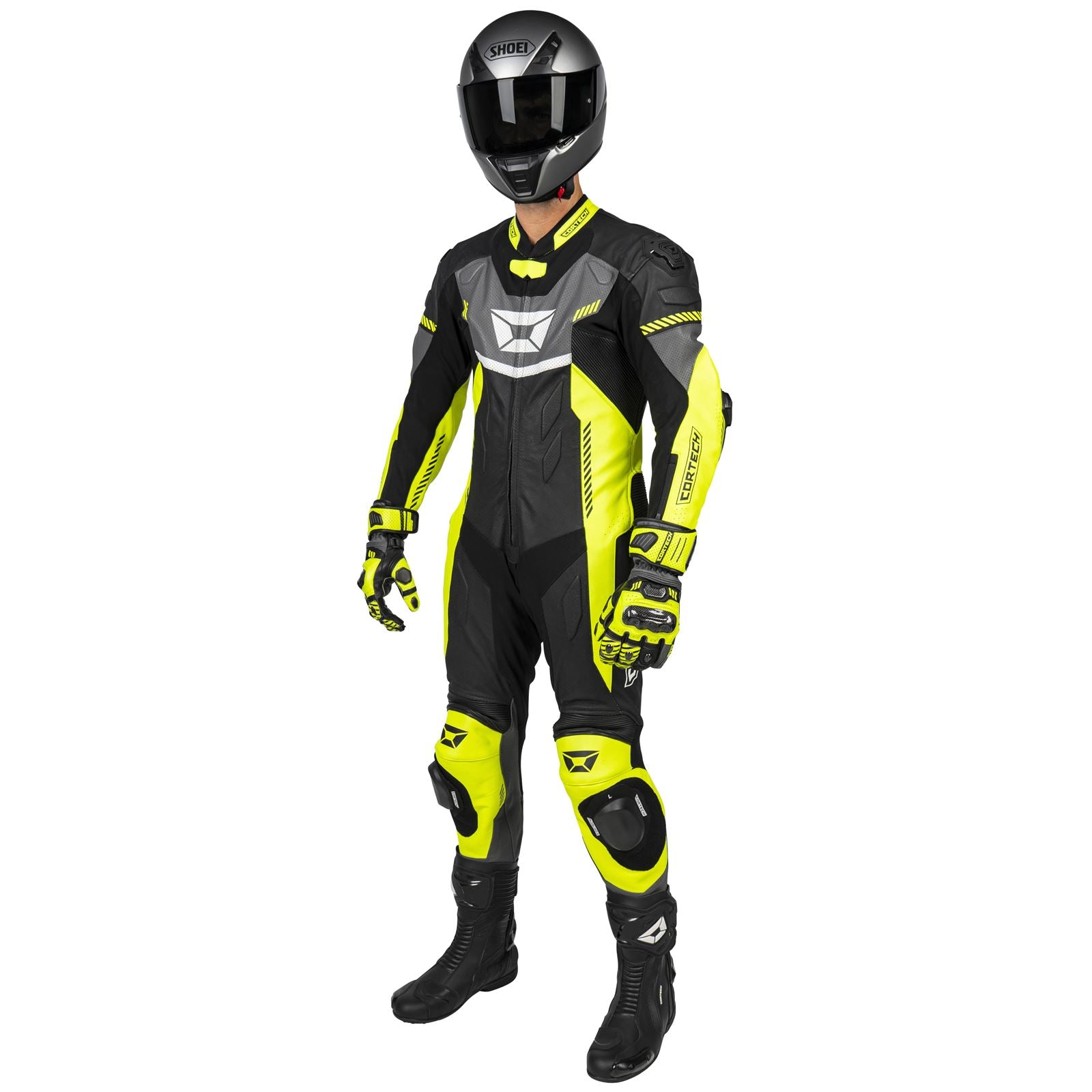 Cortech Men's Revo Sport Air 1-Piece Suit - Hi-Viz/Gunmetal_1384798