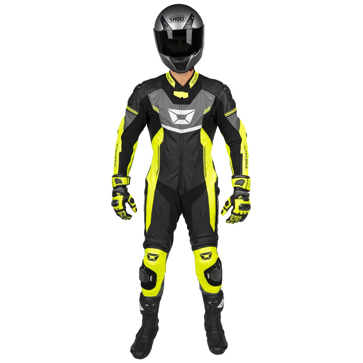 Cortech Men's Revo Sport Air 1-Piece Suit - Hi-Viz/Gunmetal_1384799
