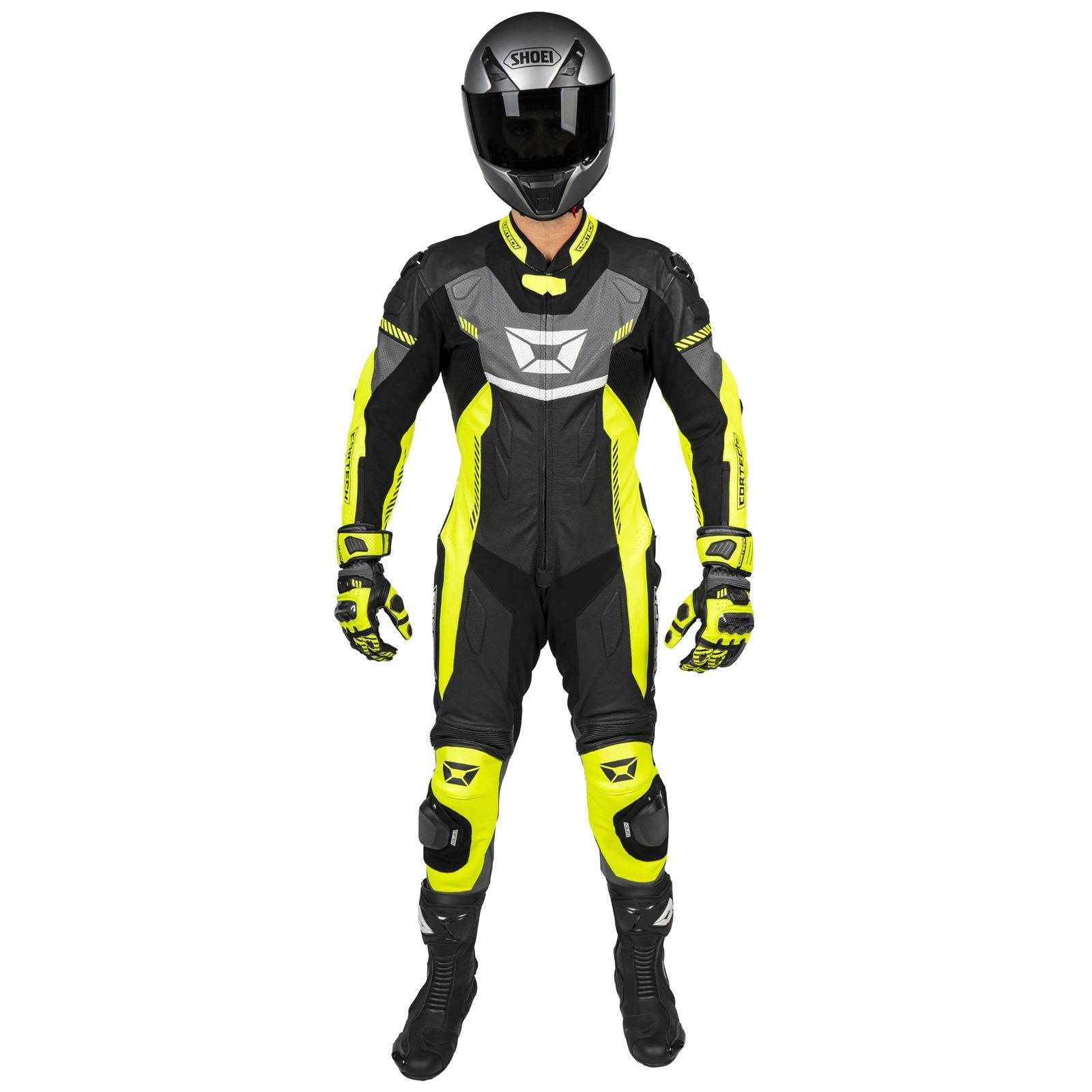 Cortech Men's Revo Sport Air 1-Piece Suit - Hi-Viz/Gunmetal_1384799