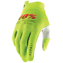 100% iTrack Youth Gloves - Fluorescent Yellow - Small 10009-00004_1375122
