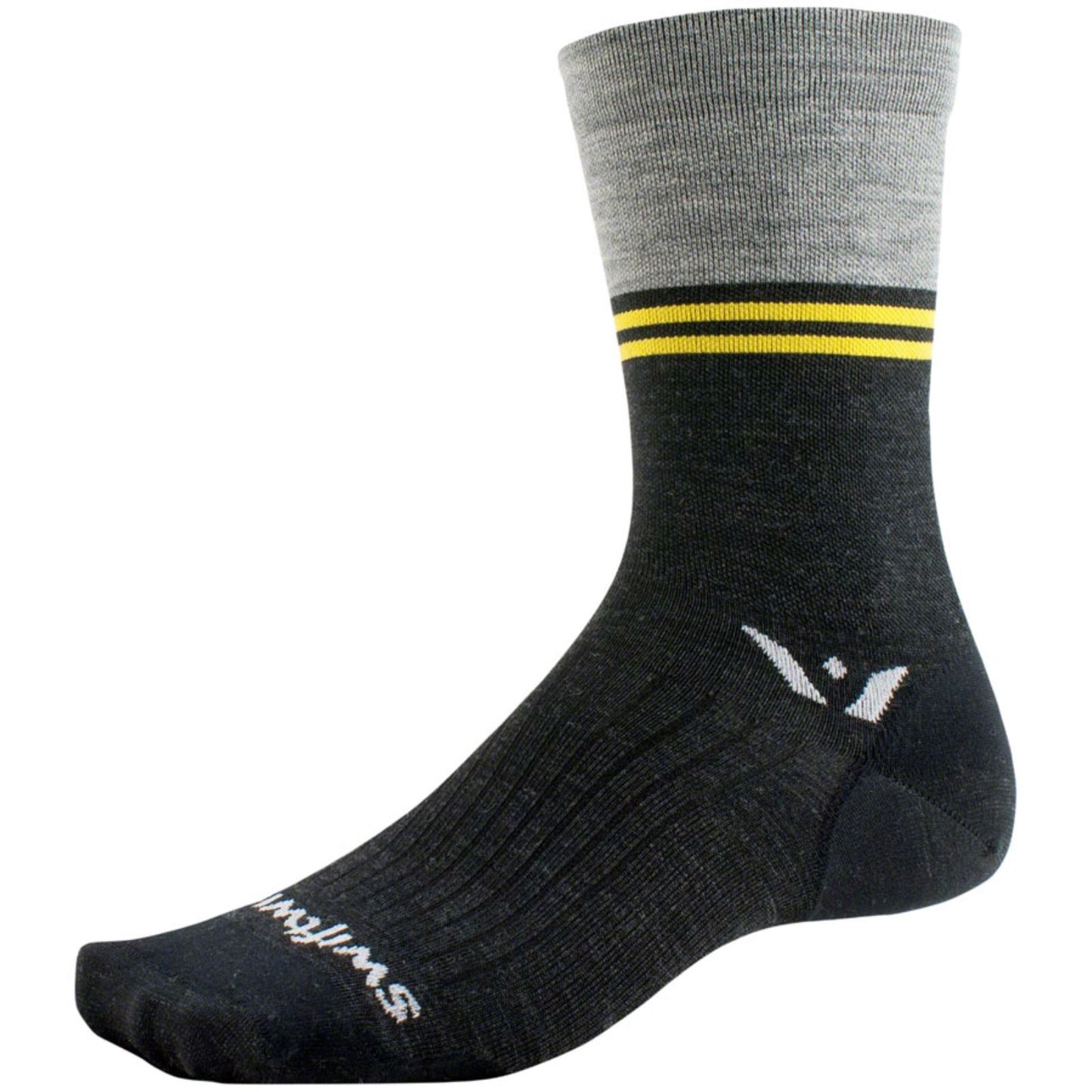 Swiftwick Pursuit Seven Ultralight Socks - Block Stripe Heather_1339124
