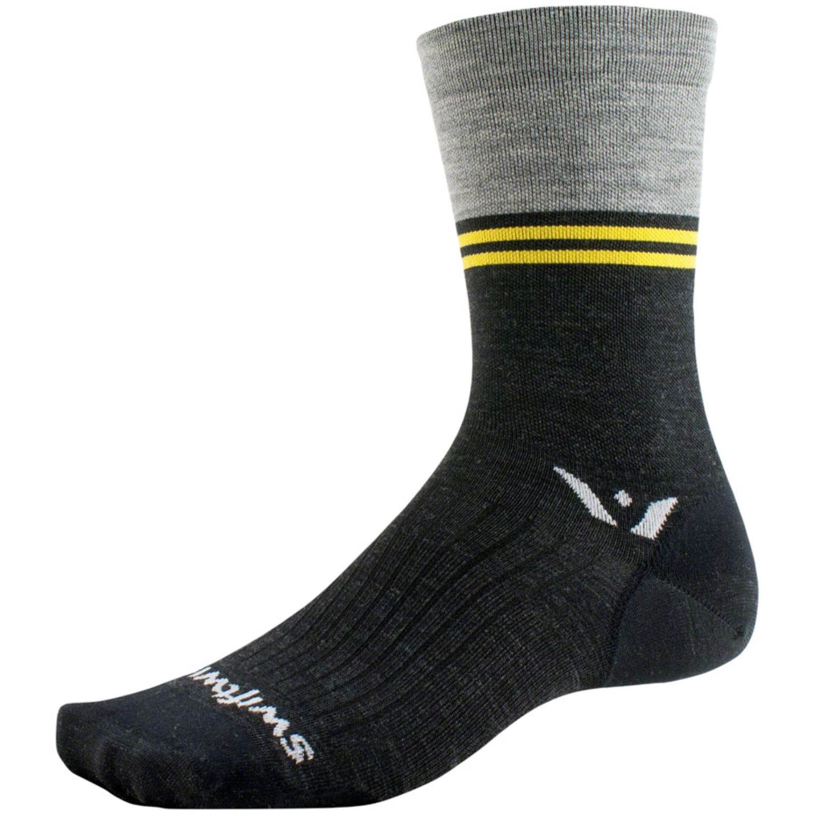 Swiftwick Pursuit Seven Ultralight Socks - Block Stripe Heather_1339124