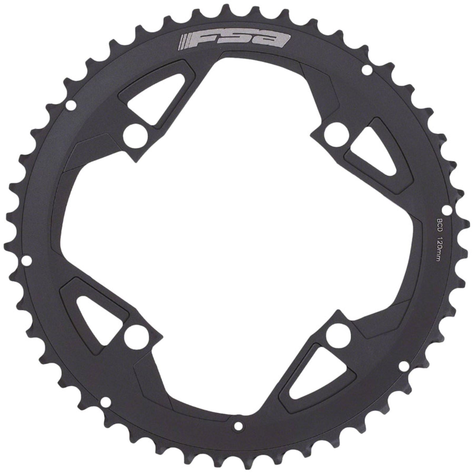 Full Speed Ahead Gossamer Pro ABS Road Chainring - 48t Outer Ring, Black [MPN: 370-0158004050]_1340957