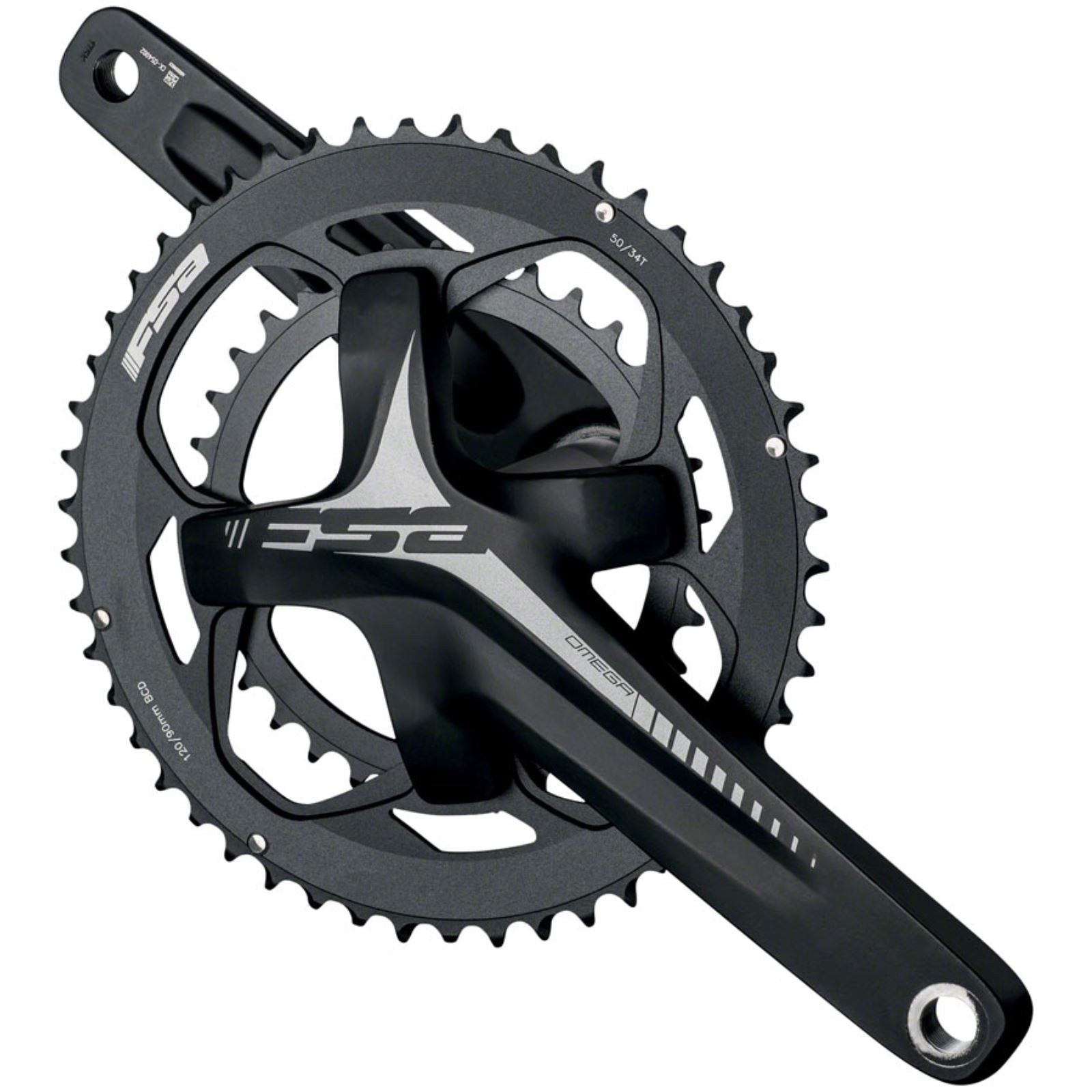 Full Speed Ahead Omega AGX Crankset - 170mm, 10/11-Speed, 30/46T, Black [MPN: 336-0330BJ3260]_1340924