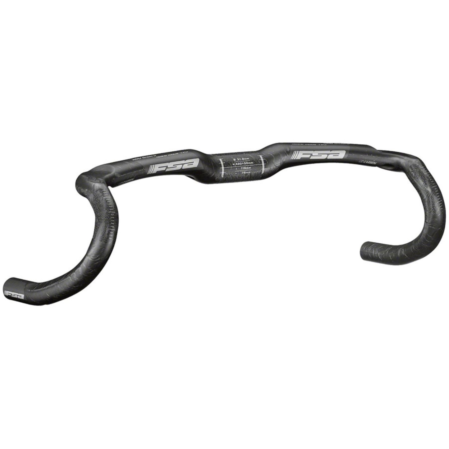 Full Speed Ahead K-Wing AGX Drop Handlebar - Carbon, 31.8mm Clamp, 48cm [MPN: 185-0021097030]_1341055