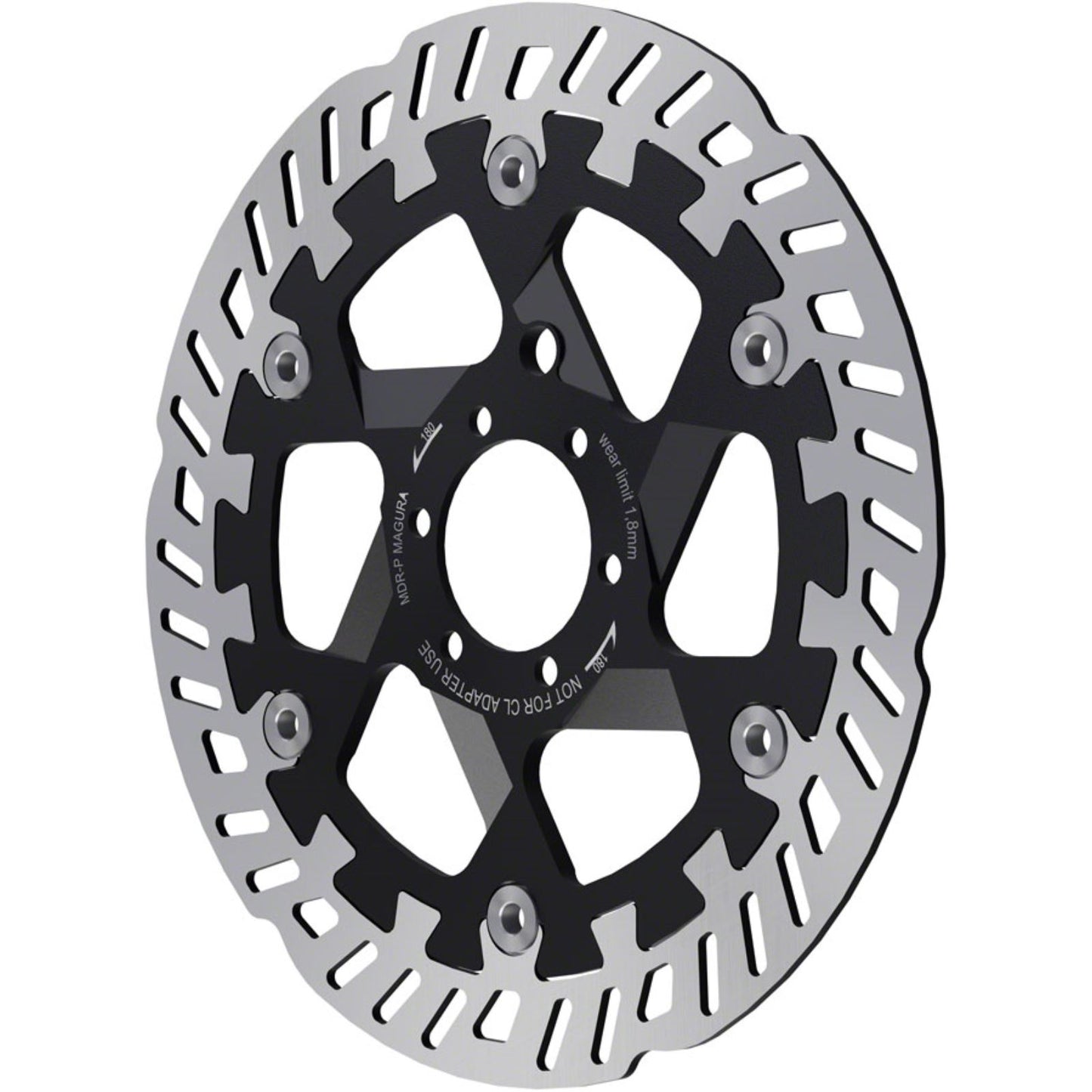 Magura MDR-P Disc Brake Rotor - 180mm, 6-Bolt, Silver/Black [MPN: 2 701 937]_1341106