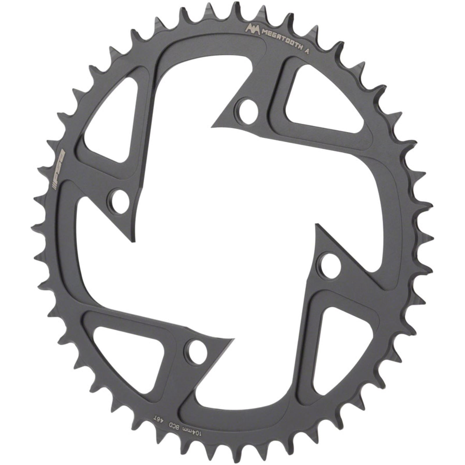 Full Speed Ahead Ebike MegaTooth Chainring For Bosch Gen 4 - 46T, Aluminum, Black [MPN: 38000409012050]_1341222