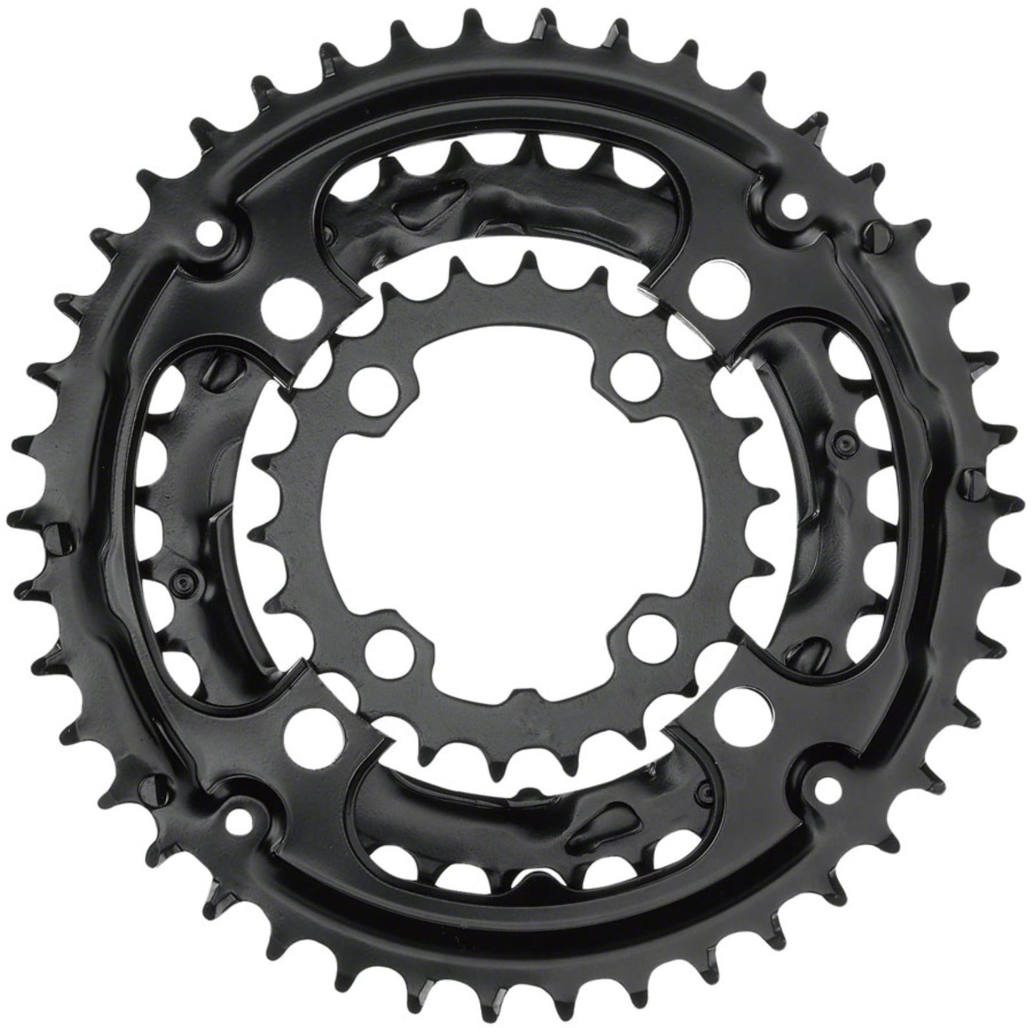 Samox 310ASS Chainring Set - 40/30/22t, 96/64 BCD, Aluminum Outer Ring, Black [MPN: 310ASS]_1341277
