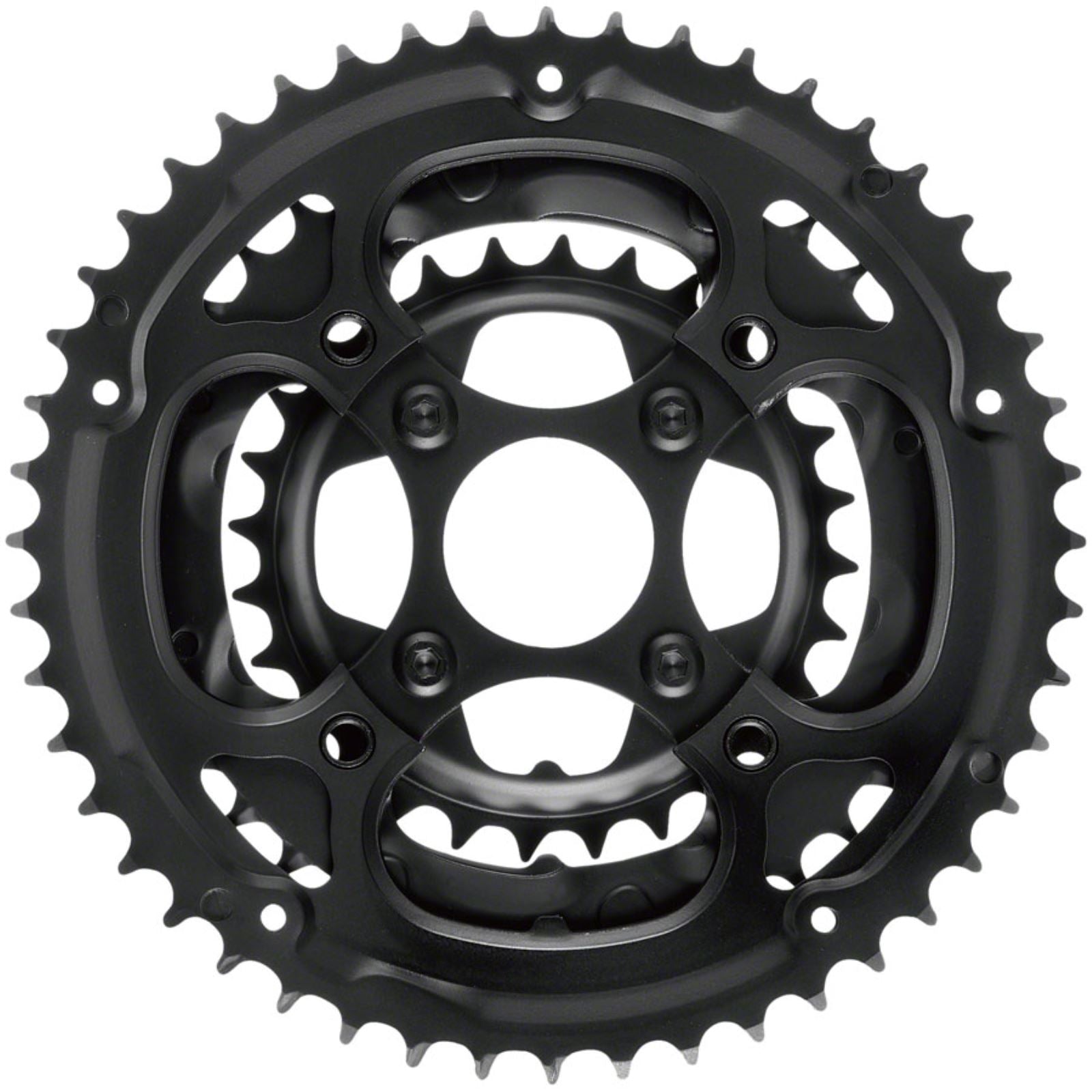 Samox 317SSS Chainring Set - 48/38/28t, 104/64 BCD, Steel Rings, Black [MPN: 317SSS]_1341278