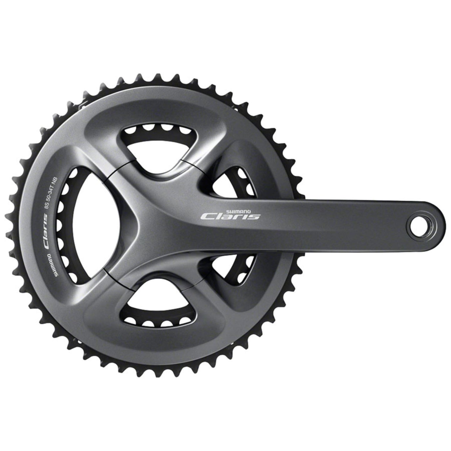 Shimano Crankset - 165mm - 8-Speed - 110 BCD - Black - Claris FC-R2000  [MPN: EFCR2000AX04X]_1342698