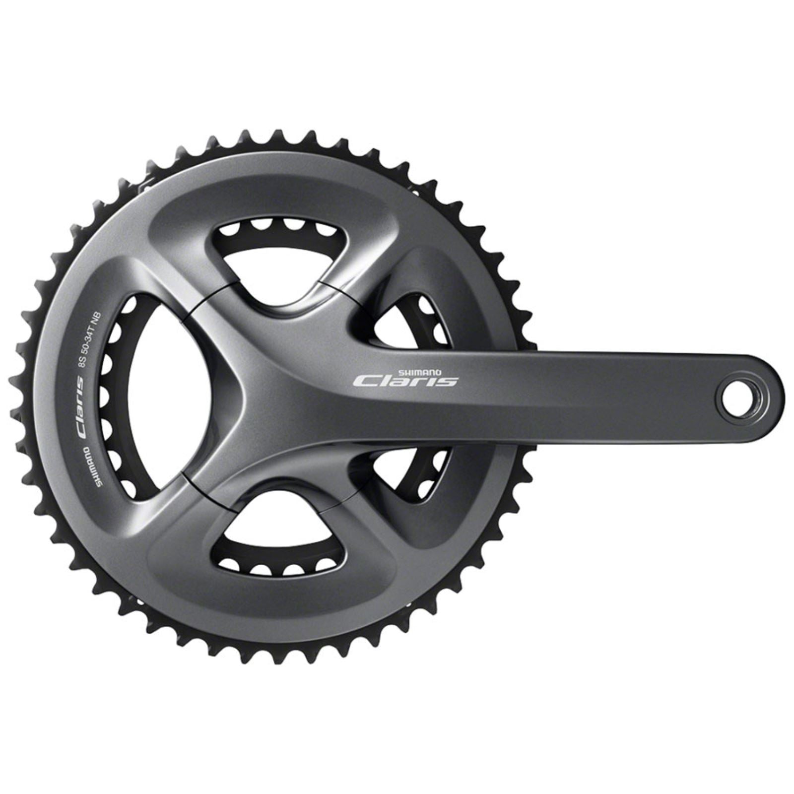 Shimano Crankset - 165mm - 8-Speed - 110 BCD - Black - Claris FC-R2000  [MPN: EFCR2000AX04X]_1342698