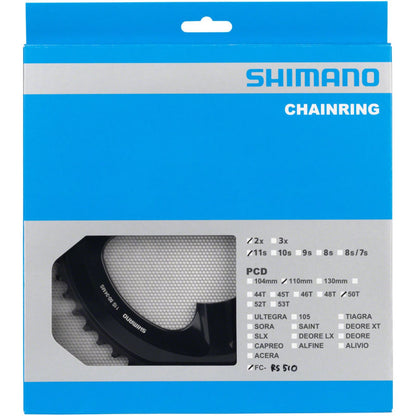 Shimano Chainring - 50t - Asymmetric 110mm BCD - Black - MS - FC-RS510 [MPN: Y1WF98010]_1342730