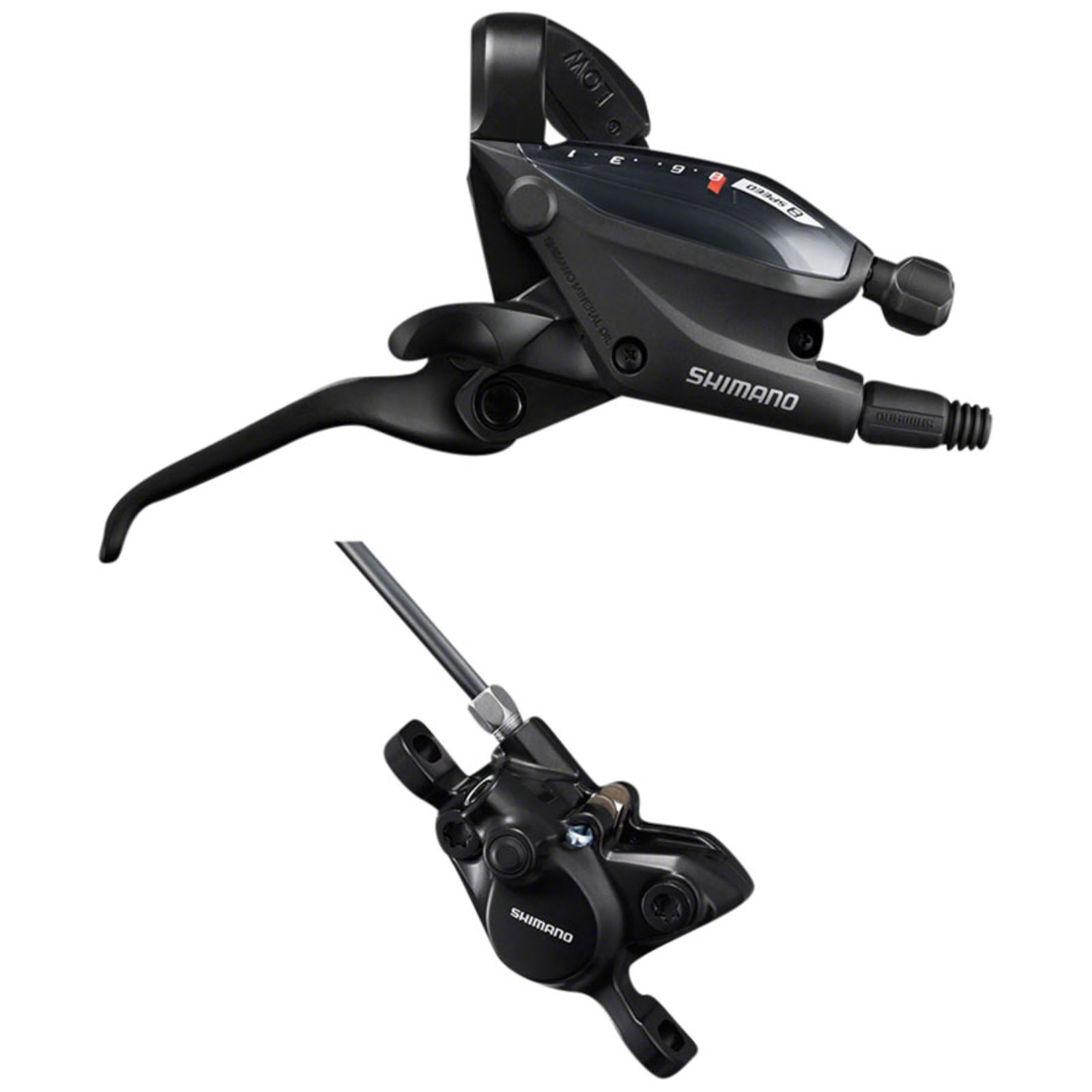 Shimano Shift/Brake Lever & Disc Brake Caliper Set - Right/Rear Black [MPN: EEF5052K8RXRA170P3]_1342790