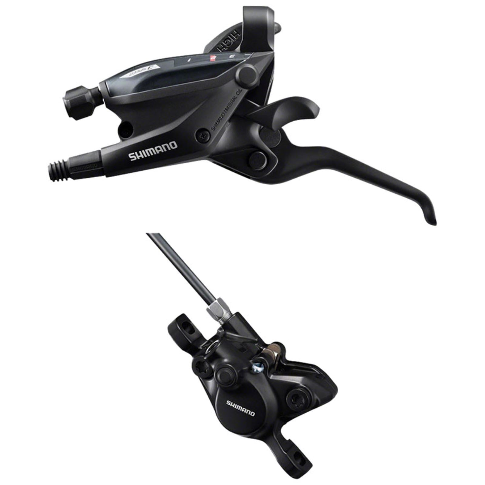Shimano Shift/Brake Lever & Disc Brake Caliper Set - Left/Front Black [MPN: EEF5052KLFPRA100P3]_1342788