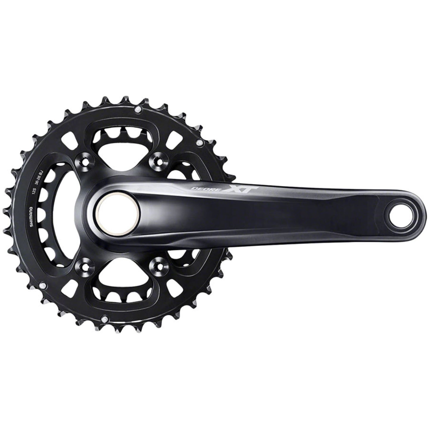 Shimano Deore XT FC-M8100-2 Crankset - 175mm, 12-Speed, 36/26t, Black [MPN: IFCM81002EX66]_1342836