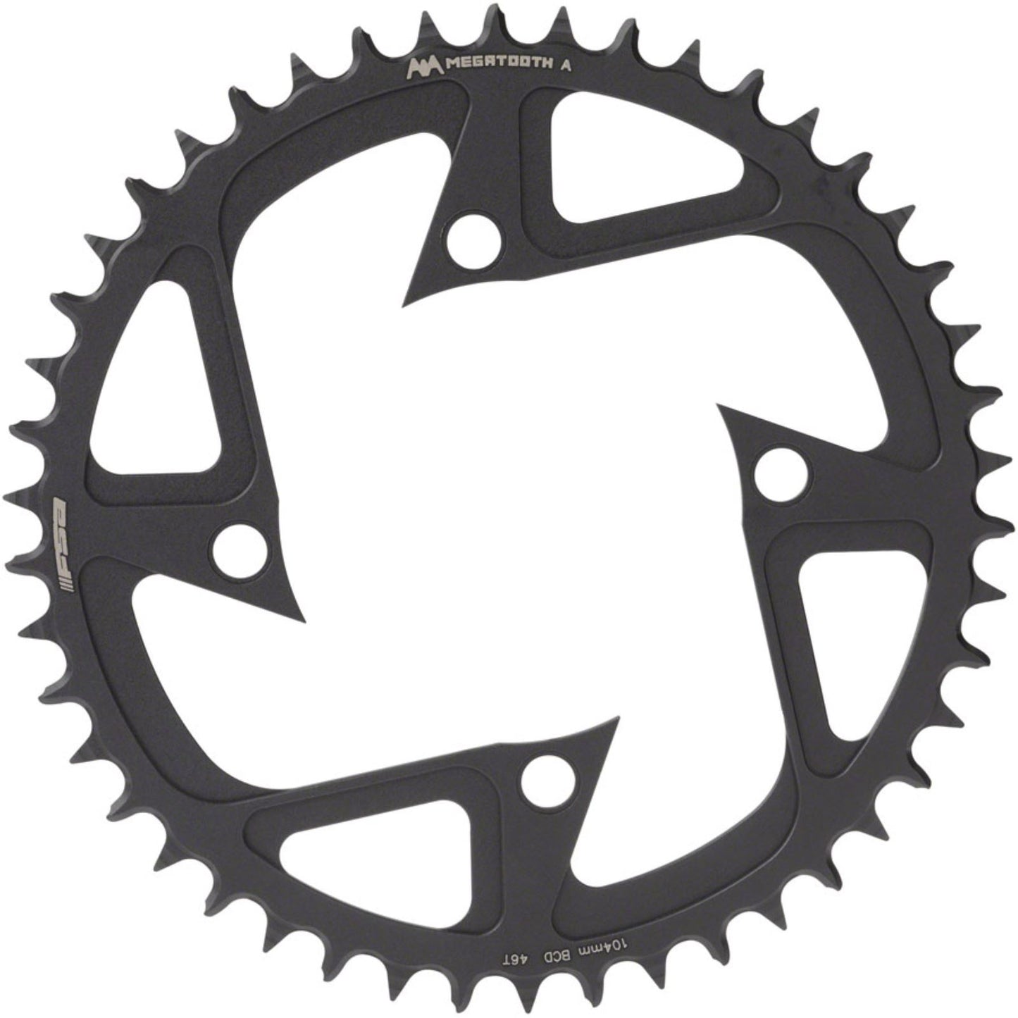 Full Speed Ahead Ebike MegaTooth Chainring for Bosch Gen 4 - 48t, Aluminum, Black [MPN: 38000353014050]_1342867