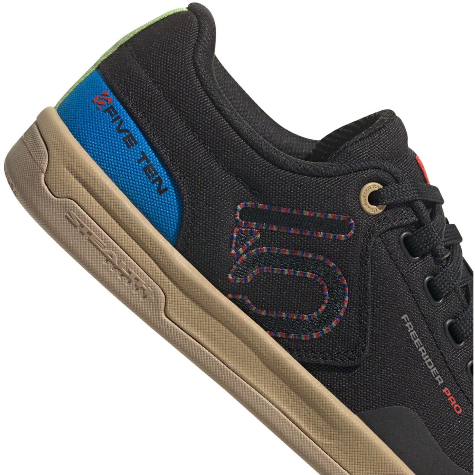 Five Ten Men's Freerider Pro Canvas Flat Shoes - Black/Carbon/Lime_1343643
