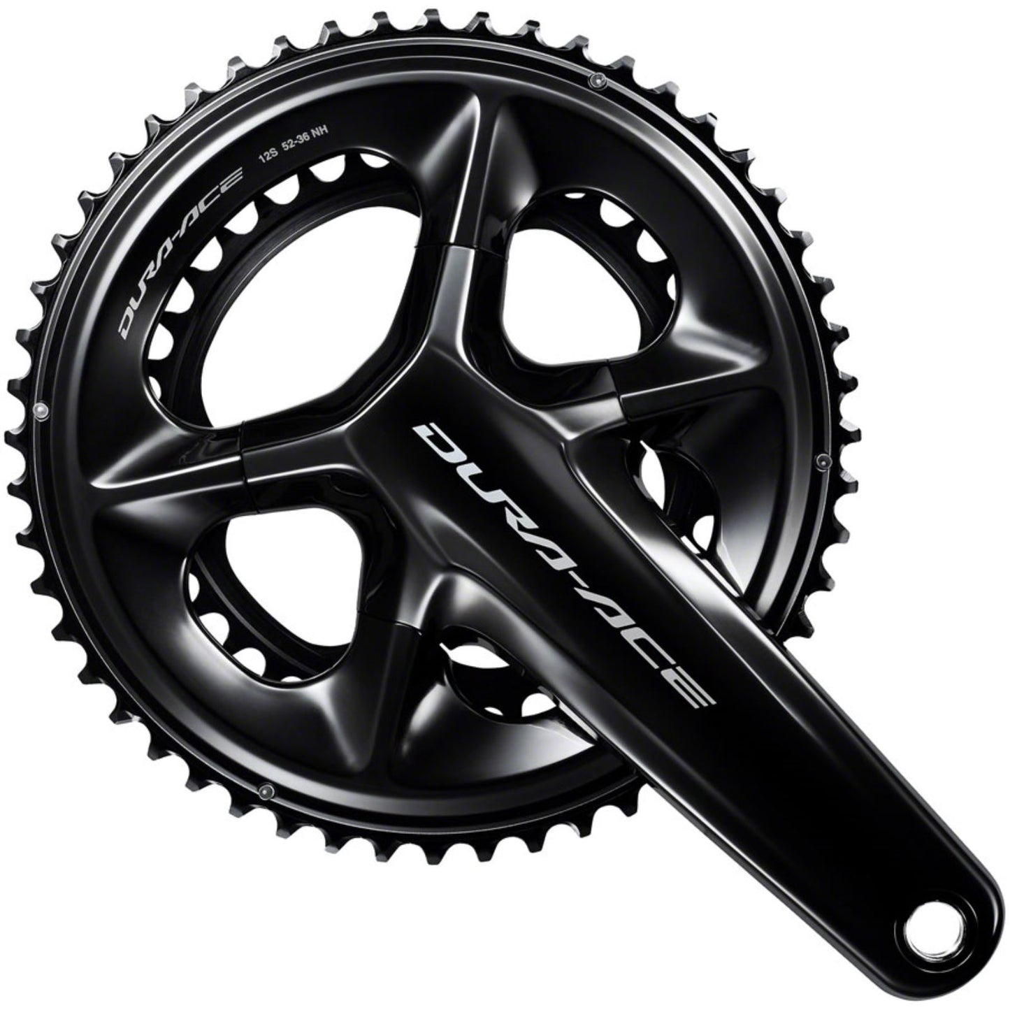 Shimano Dura-Ace FC-R9200 Crankset - 165mm, 12-Speed, 52/36T, Black [MPN: IFCR9200AX26]_1344864