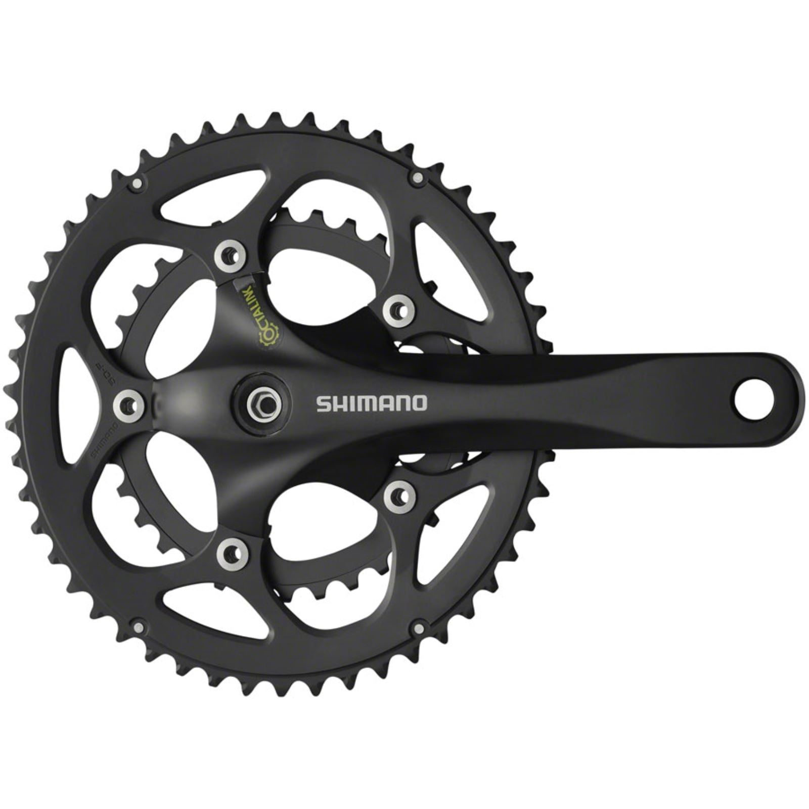 Shimano FC-R345-L Crankset - 175mm, 9-Speed, 50/34t, Black [MPN: EFCR345E04XL]_1344823