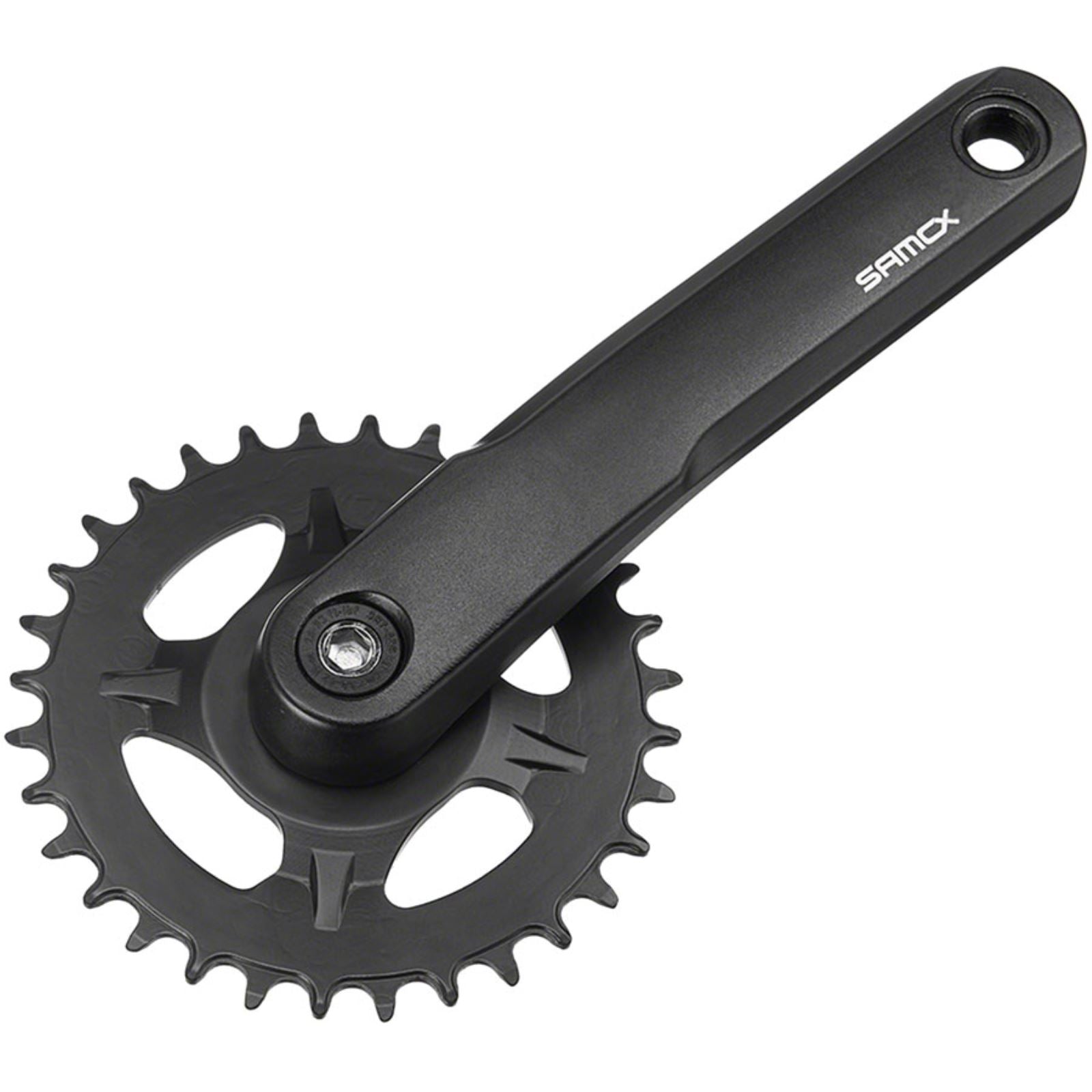 Samox AM38J Crankset - 152mm, Spindle Bolts Sold Separate, Black [MPN: AM38J-D30NS-01-152]_1344832