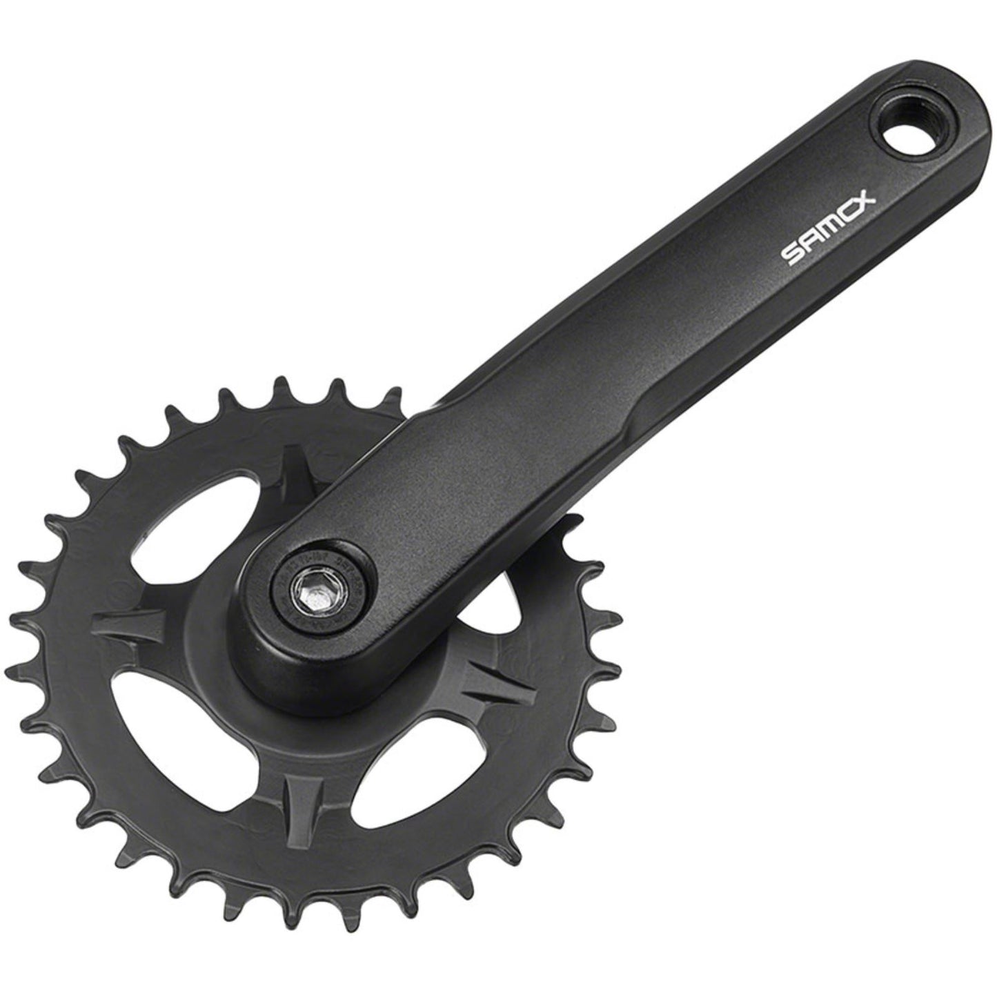 Samox AM38J Crankset - 160mm, Spindle Bolts Sold Separate, Black [MPN: AM38J-D30NS-01-160]_1344893