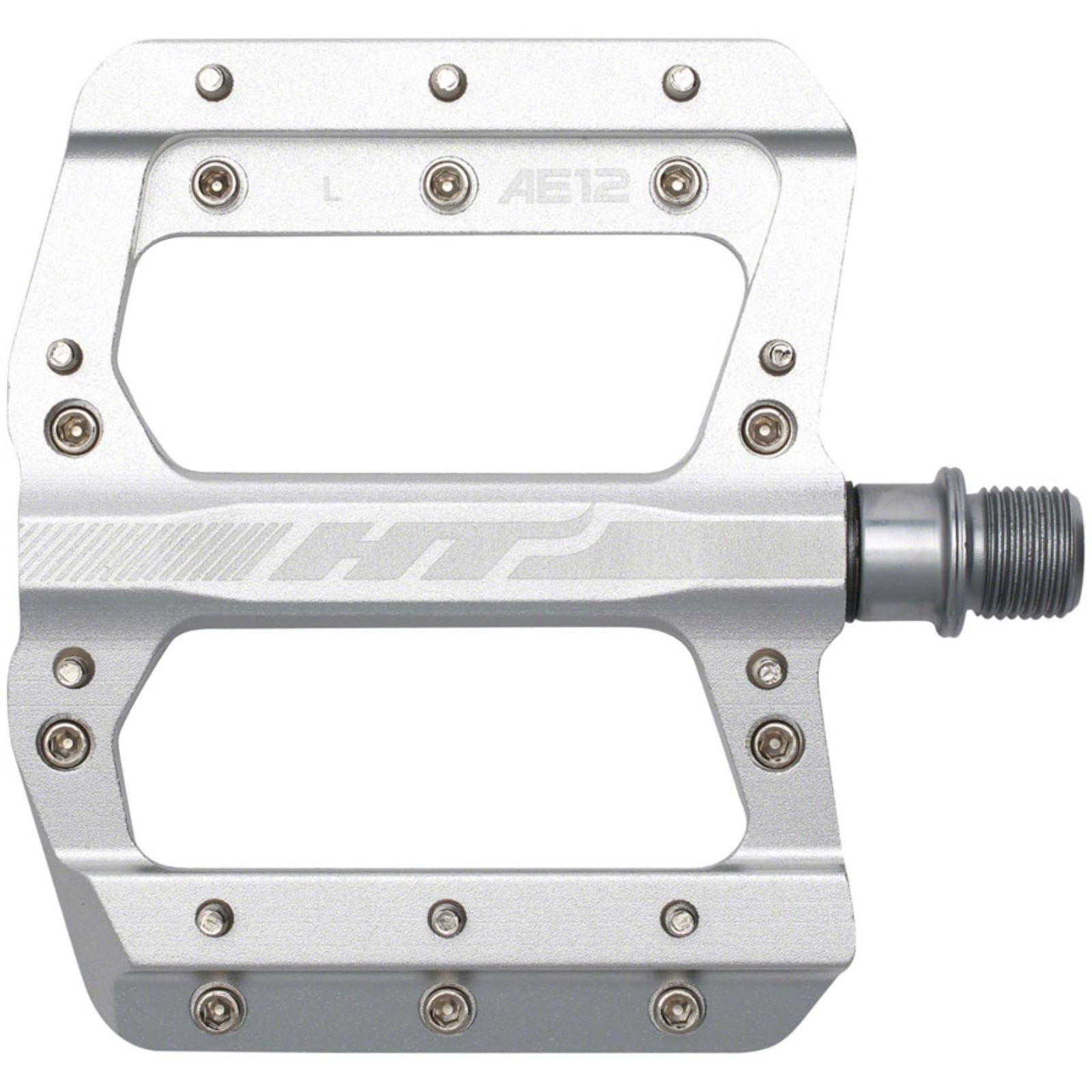 HT Components AE12 Pedals - Platform, Aluminum, 9/16", Silver [MPN: 102001AE12XX1J02G1X1]_1347945