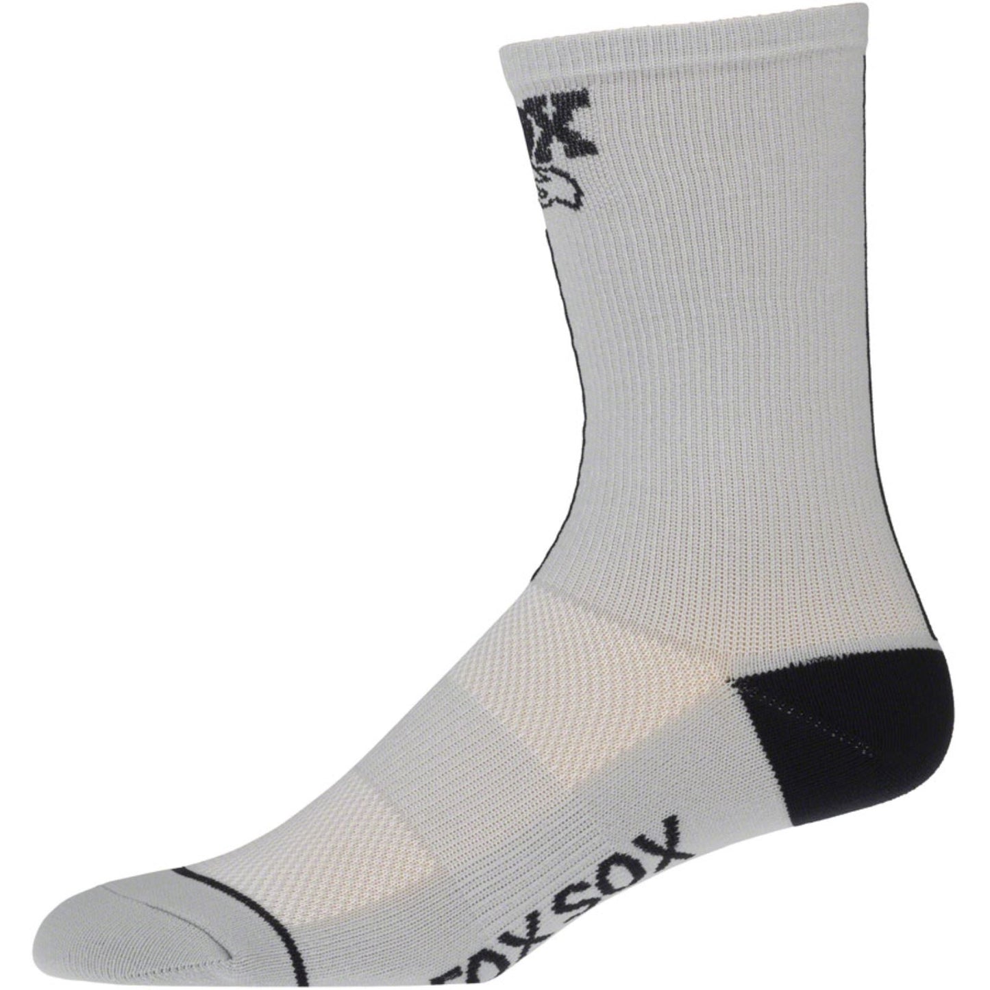 Fox Factory Transfer Coolmax Socks - 7" - Gray - Small/Medium [MPN: FXHATRANUGRE07]_1348997