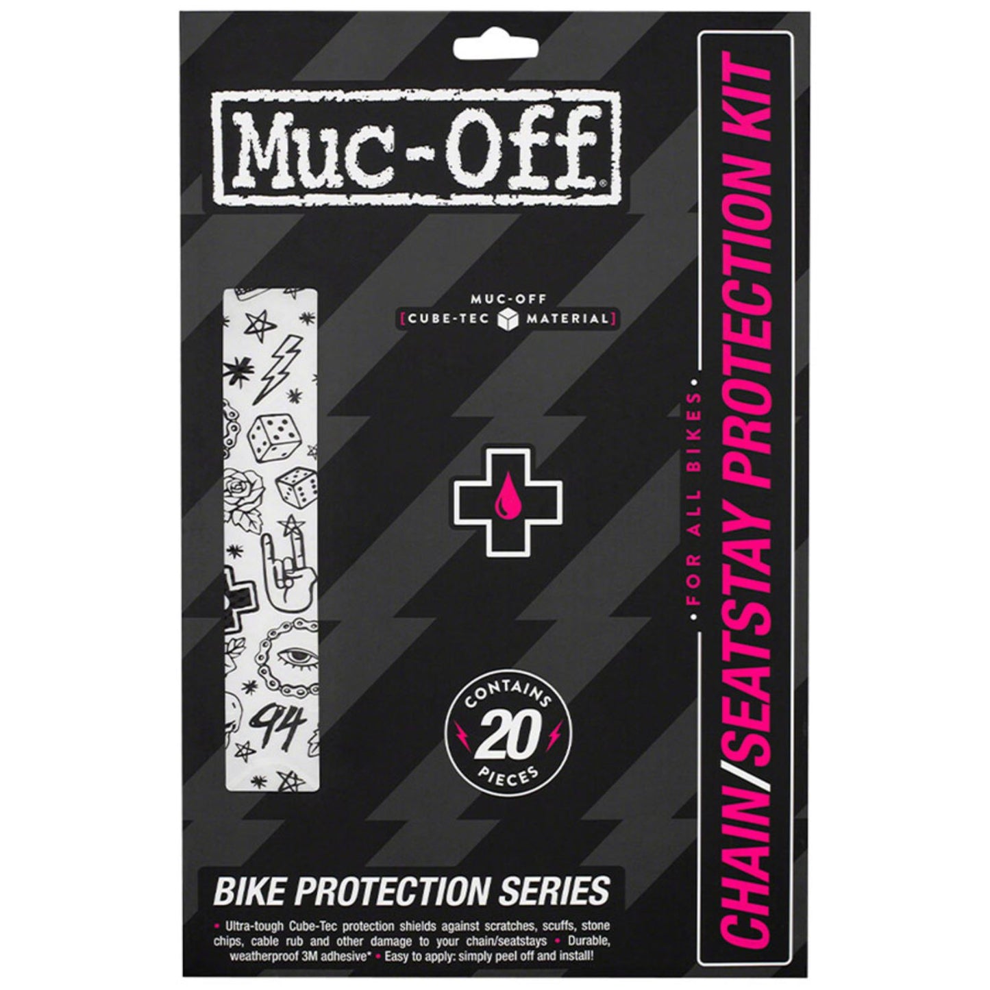 Muc-Off Chainstay/Seatstay Protection Kit - 20-Piece Kit - Punk [MPN: 20174]_1350569