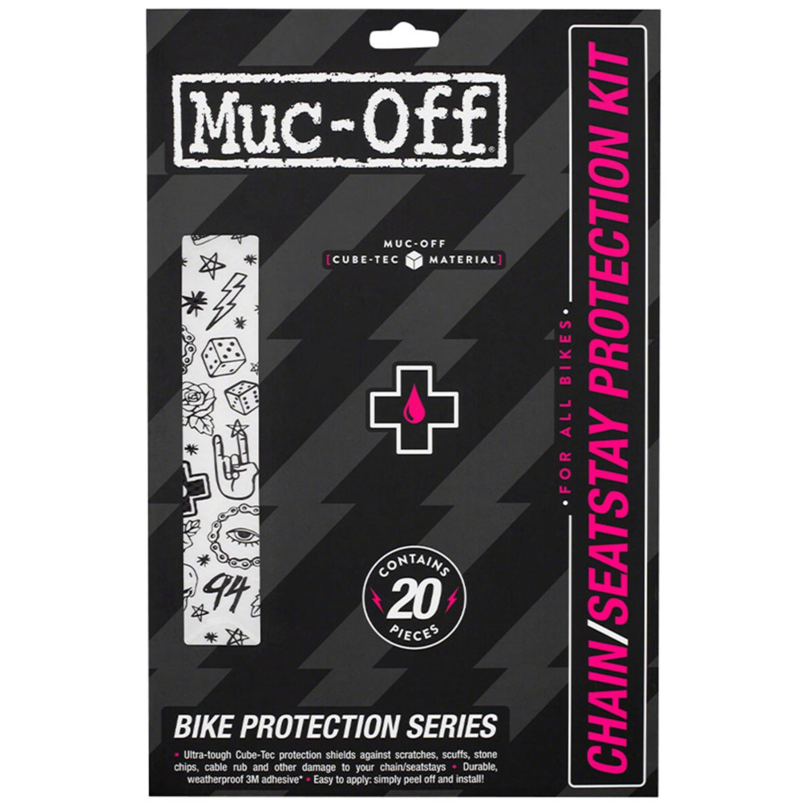 Muc-Off Chainstay/Seatstay Protection Kit - 20-Piece Kit - Punk [MPN: 20174]_1350569