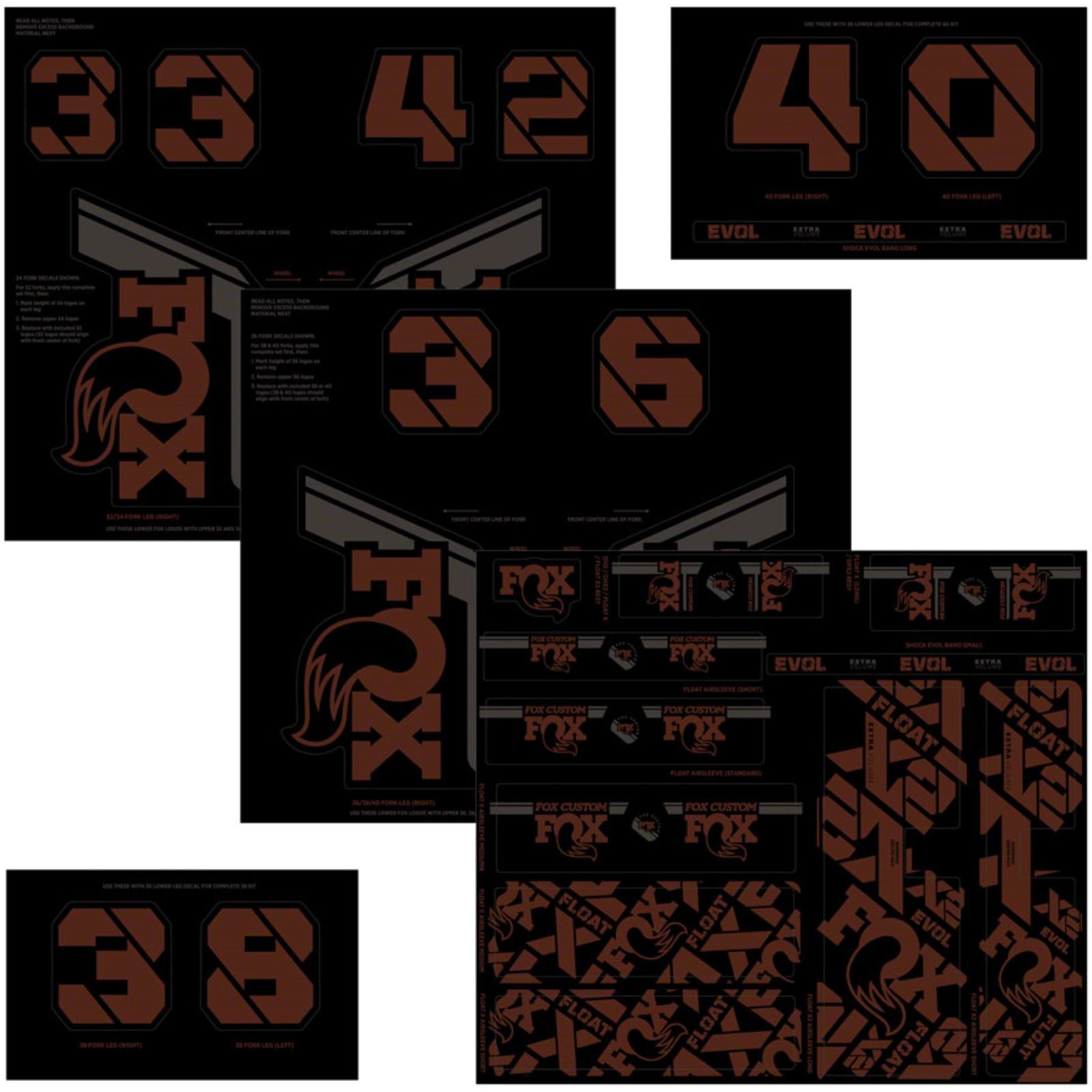 Fox Factory Fork and Shock Decal Kit - Root Beer 803-01-737_1351097