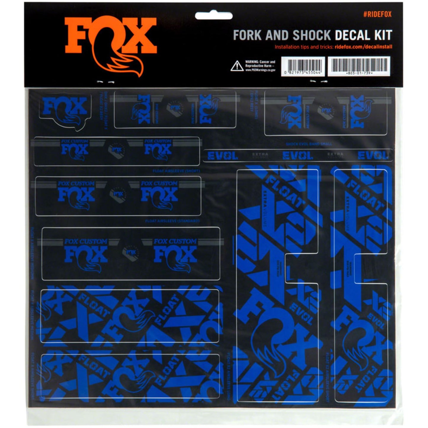 Fox Factory Fork and Shock Decal Kit - Blue 803-01-738_1351100