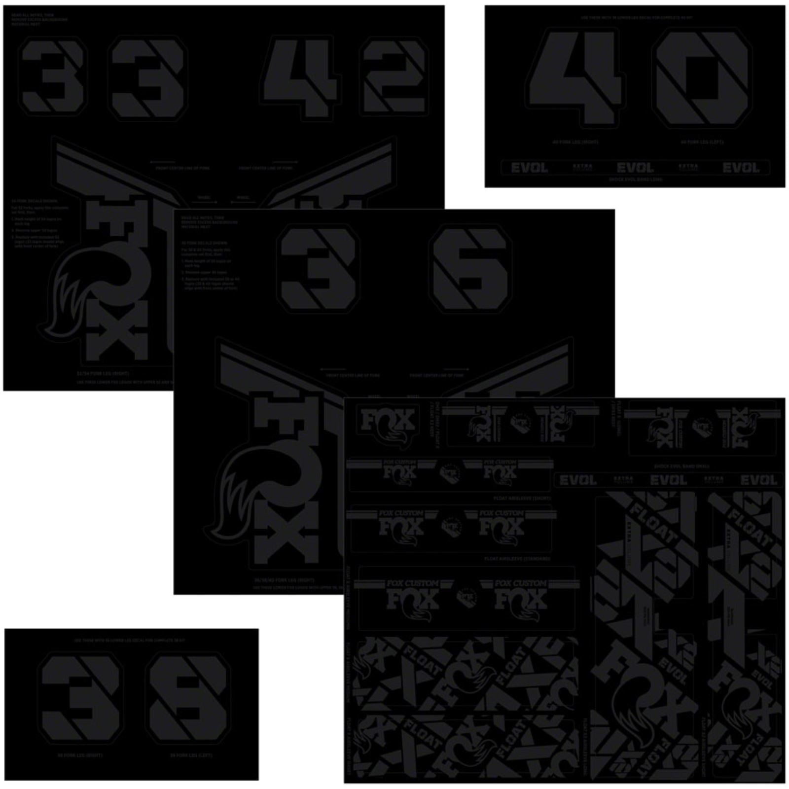 Fox Factory Fork and Shock Decal Kit - Stealth Black 803-01-732_1351031