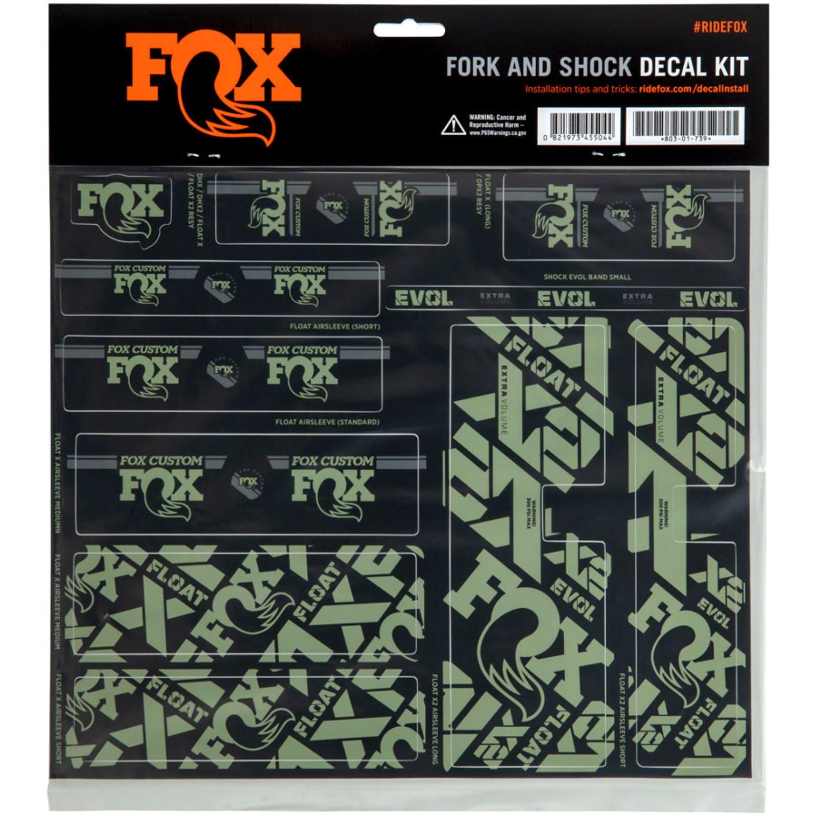 Fox Factory Fork and Shock Decal Kit - Pistachio 803-01-734_1351163