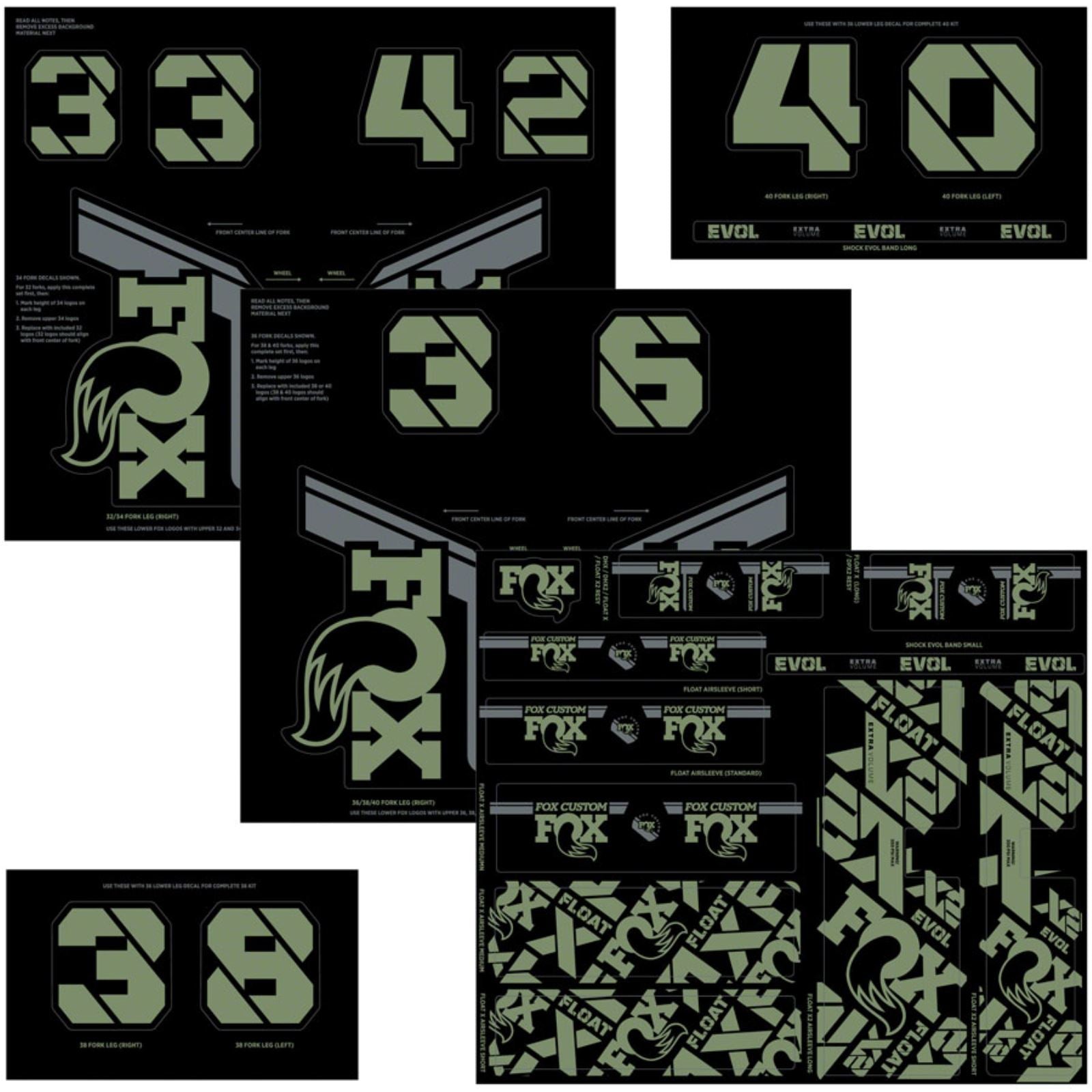 Fox Factory Fork and Shock Decal Kit - Pistachio 803-01-734_1351164