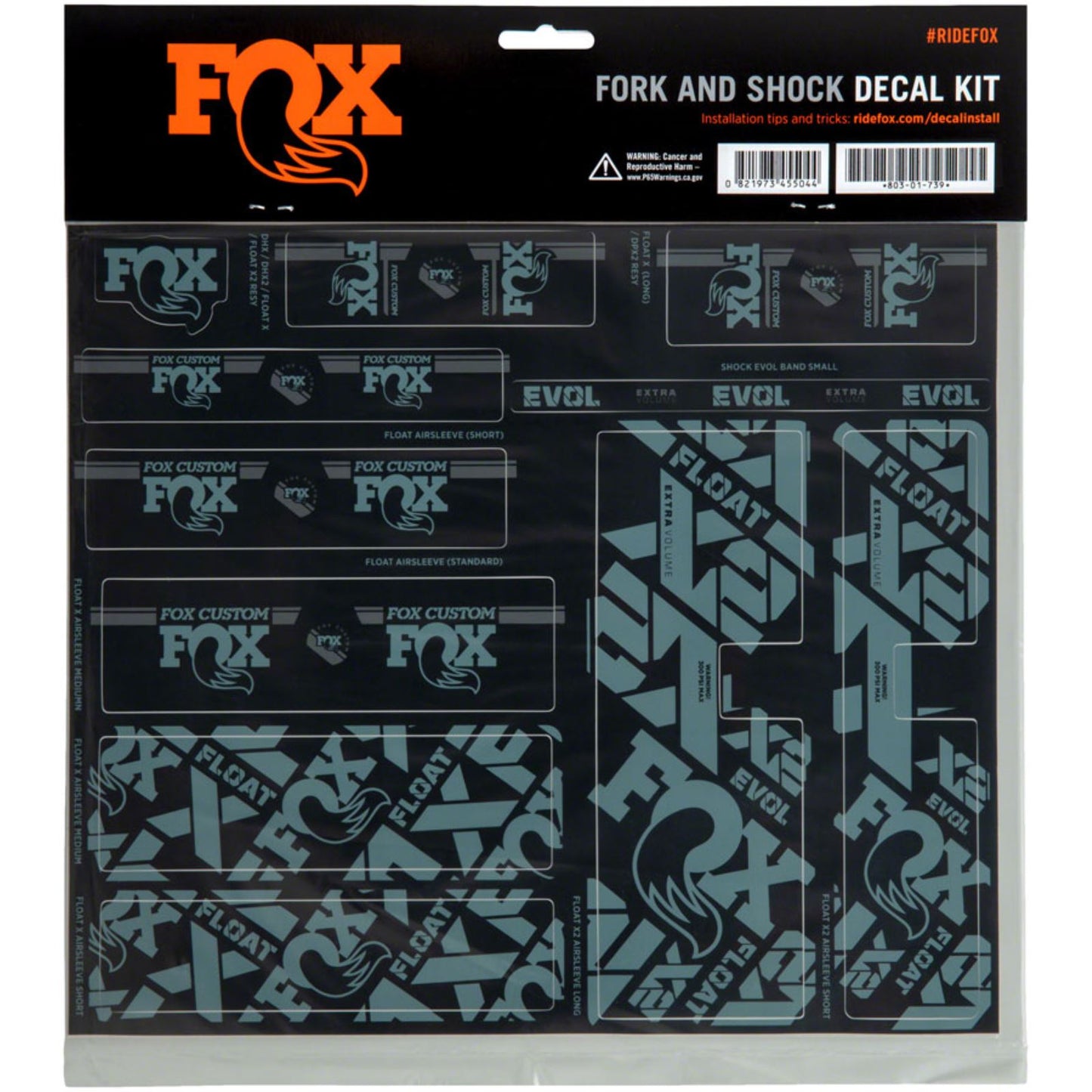 Fox Factory Fork and Shock Decal Kit - Storm Blue 803-01-740_1351179