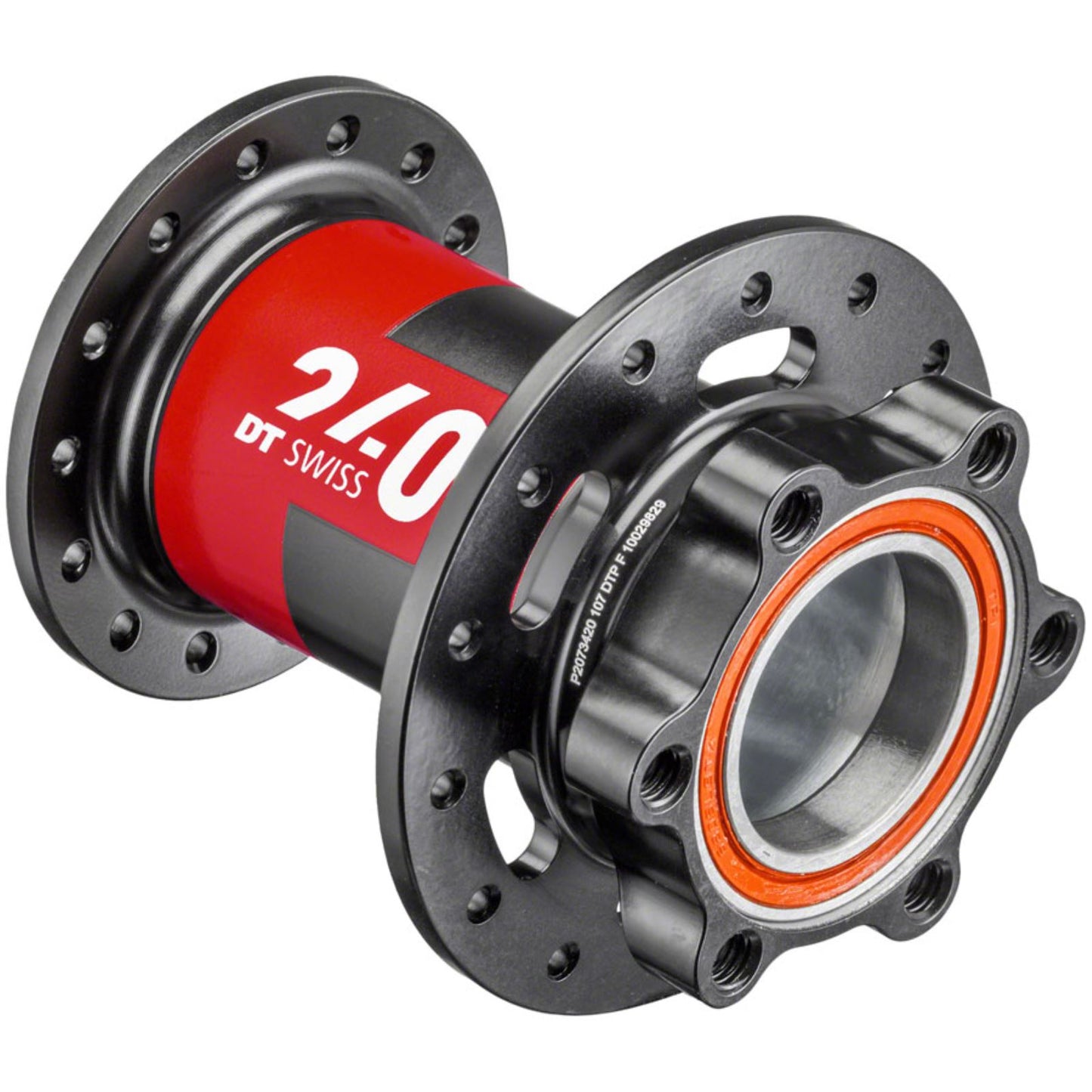 DT Swiss 240 Front Hub - Lefty x 100, 6-Bolt, Black/Red, 28H [MPN: H240CDXXR28SA9829S]_1351389