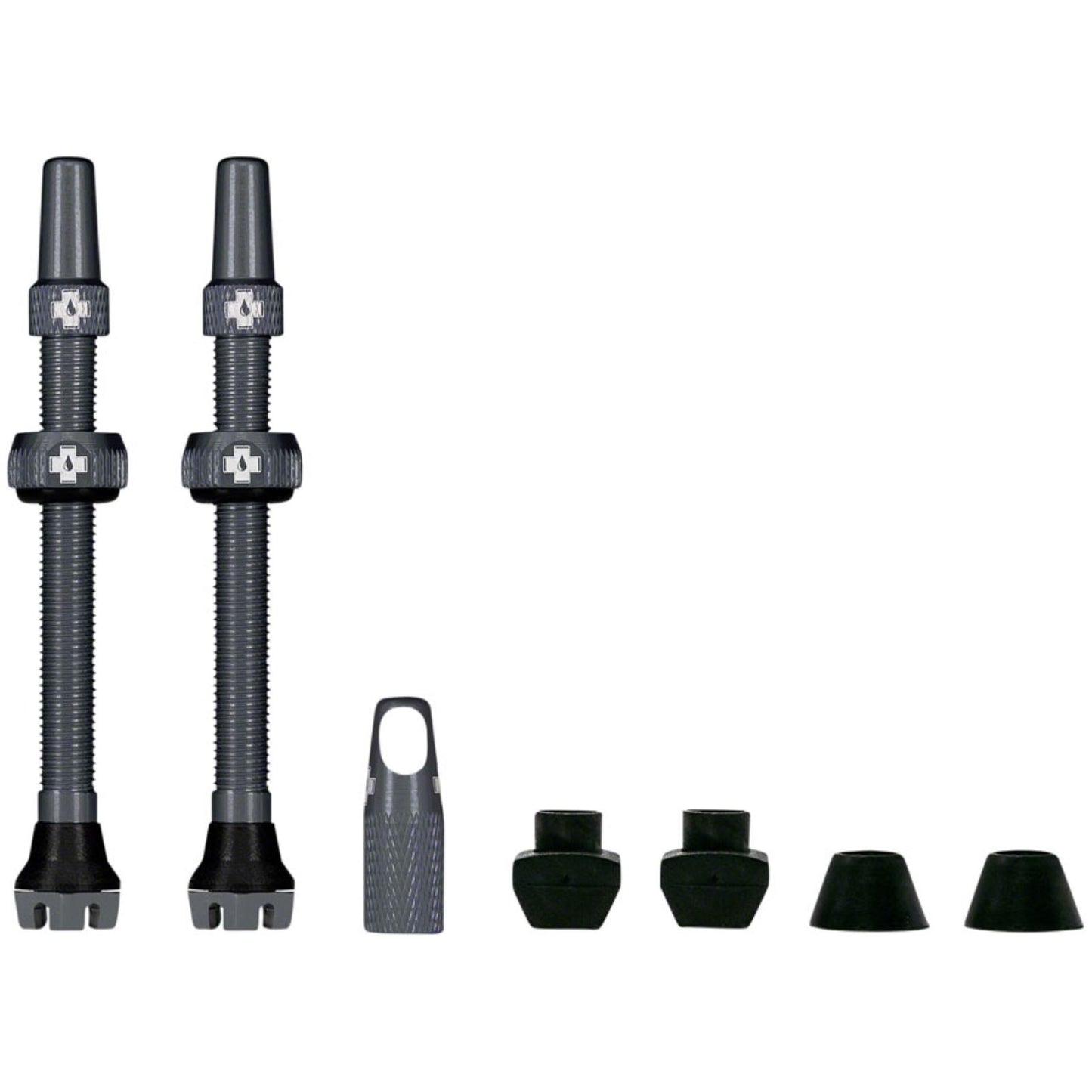 Muc-Off V2 Tubeless Valve Kit - Gray - 60mm - Pair [MPN: 20548]_1351393