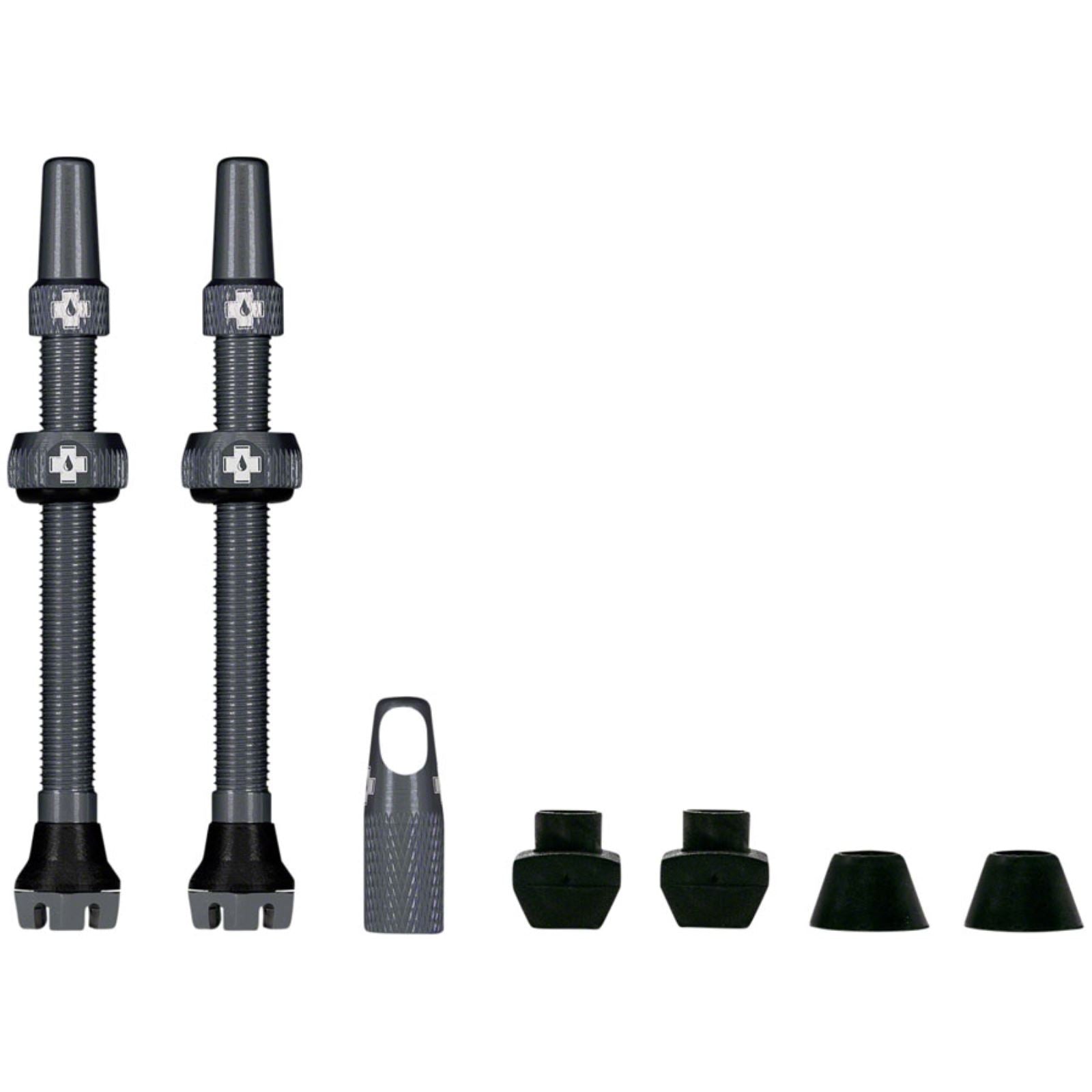 Muc-Off V2 Tubeless Valve Kit - Gray - 60mm - Pair [MPN: 20548]_1351393