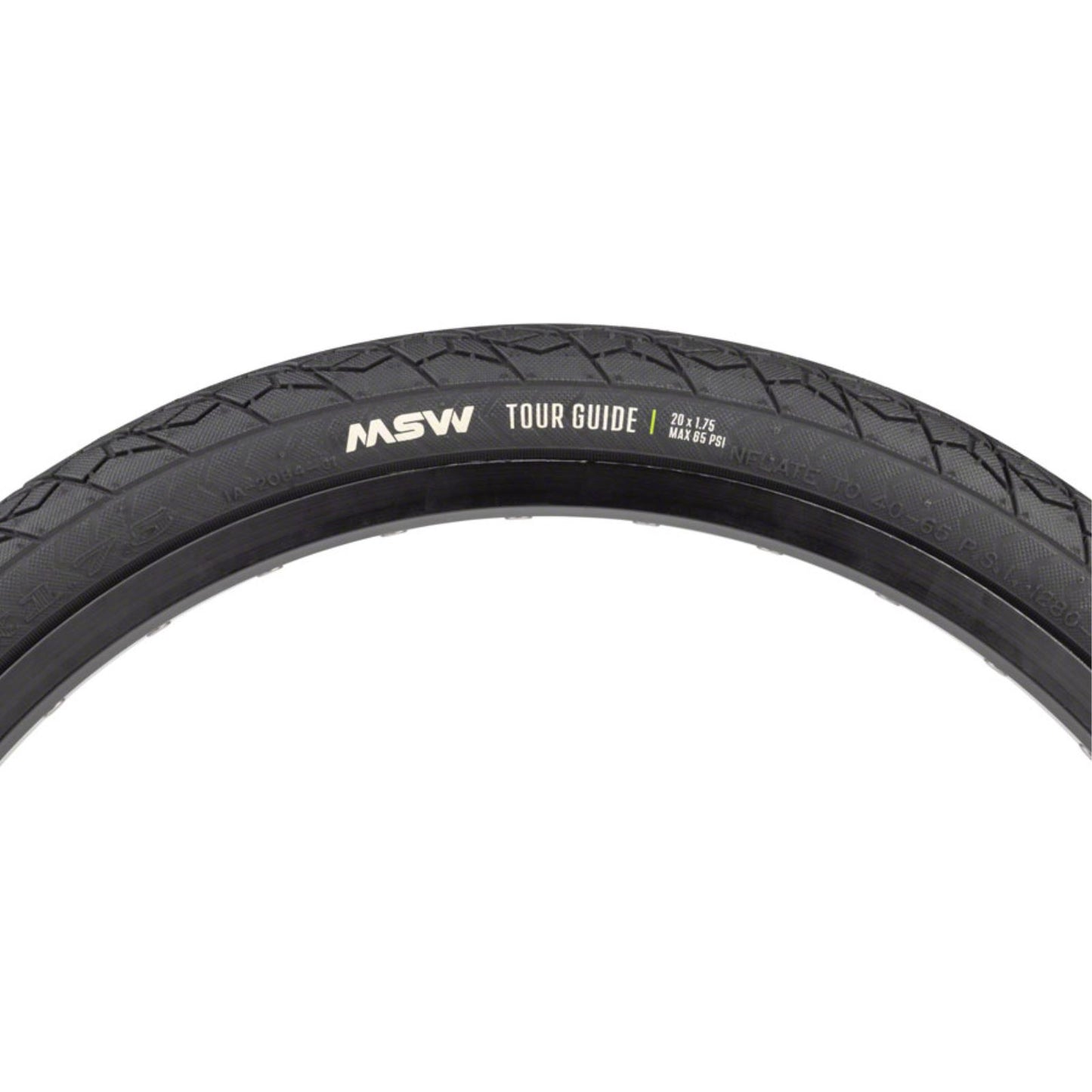 MSW Tour Guide Tire - 20 x 1.75 - Black - Rigid Wire Bead - 33tpi [MPN: 17-000530]_1351786