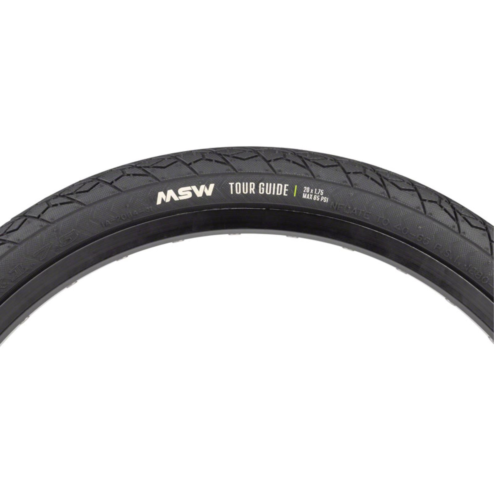 MSW Tour Guide Tire - 20 x 1.75 - Black - Rigid Wire Bead - 33tpi [MPN: 17-000530]_1351786