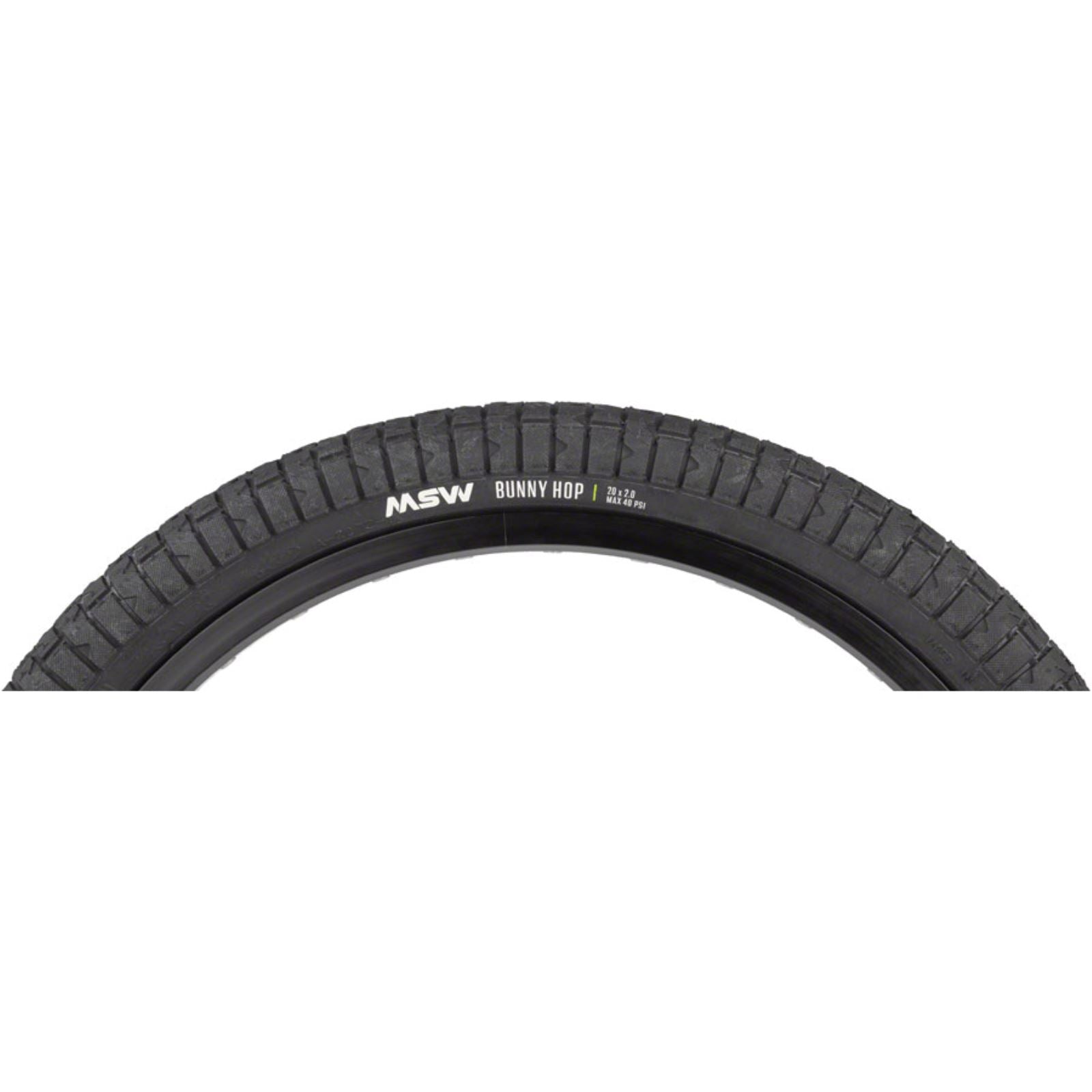 MSW Bunny Hop Tire - 20 x 2.0, Black, Rigid Wire Bead, 33tpi [MPN: 17-000409]_1351871