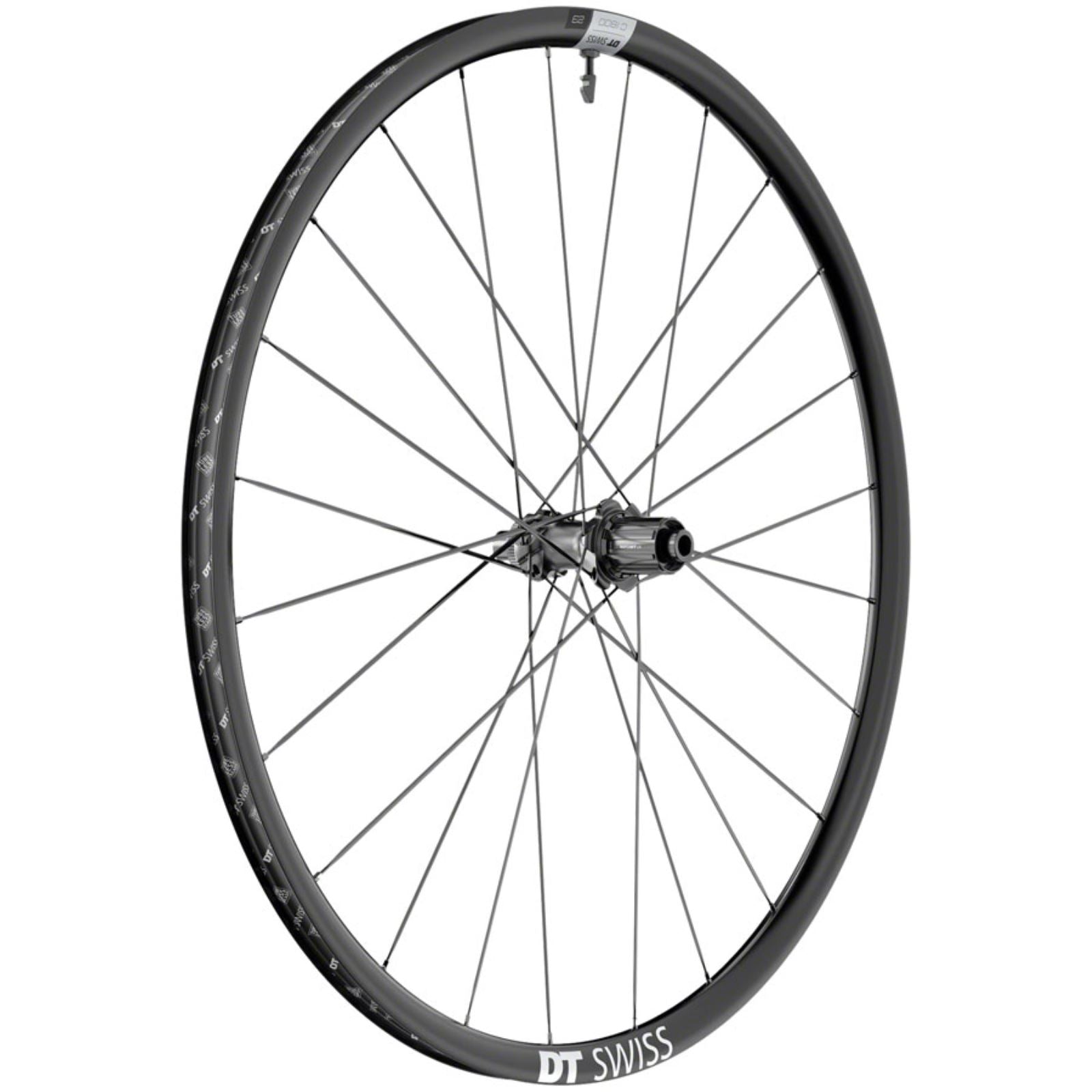 DT Swiss C 1800 Spline 23 Rear Wheel - 700, Center-Lock, HGR11, Black [MPN: W0C1800NIDMSA21424]_1353006