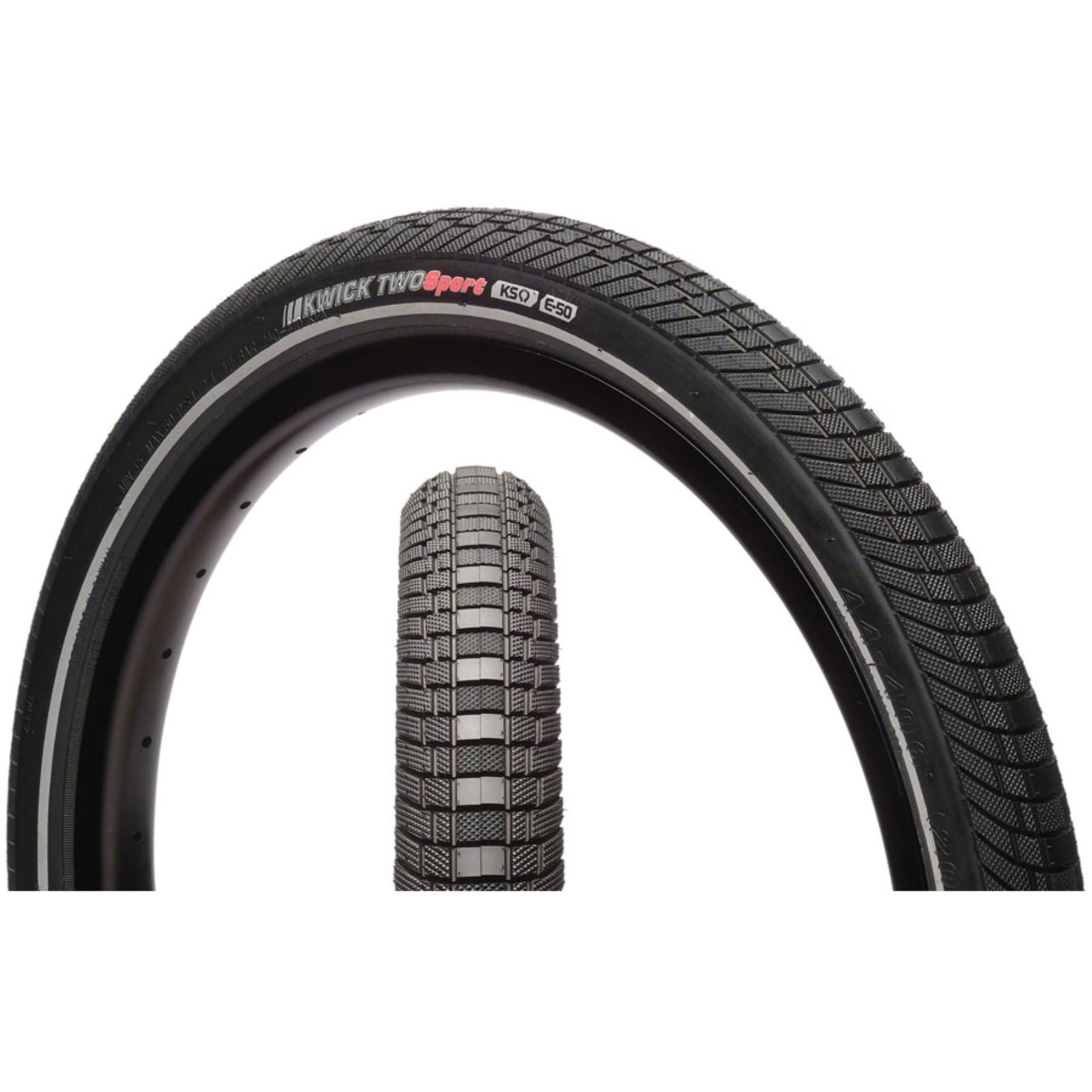 Kenda - Bicycle Kwick Two Tire - 20 x 1.75, Black/Reflective, 60tpi, KS 213275_1353641