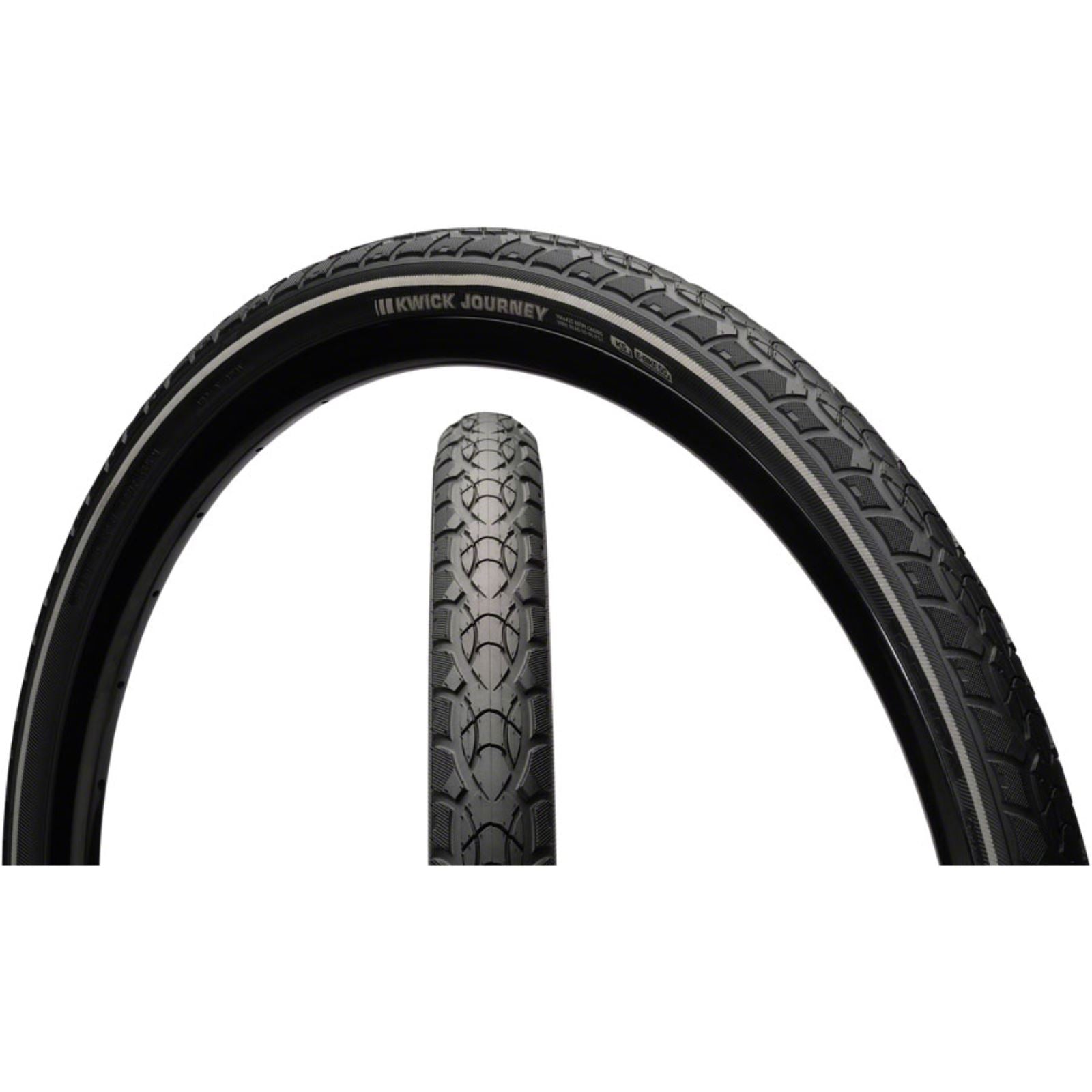 Kenda - Bicycle Kwick Journey Tire - 26 x 1.75, Clincher, Wire, Black/Reflective 90013947_1353709